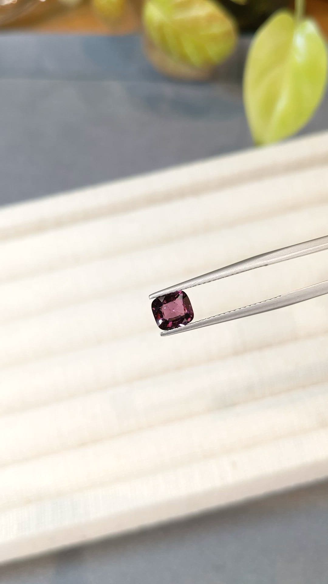 1.21 Ct. Pinkish Purple Spinel from Burma (Myanmar) Size Video