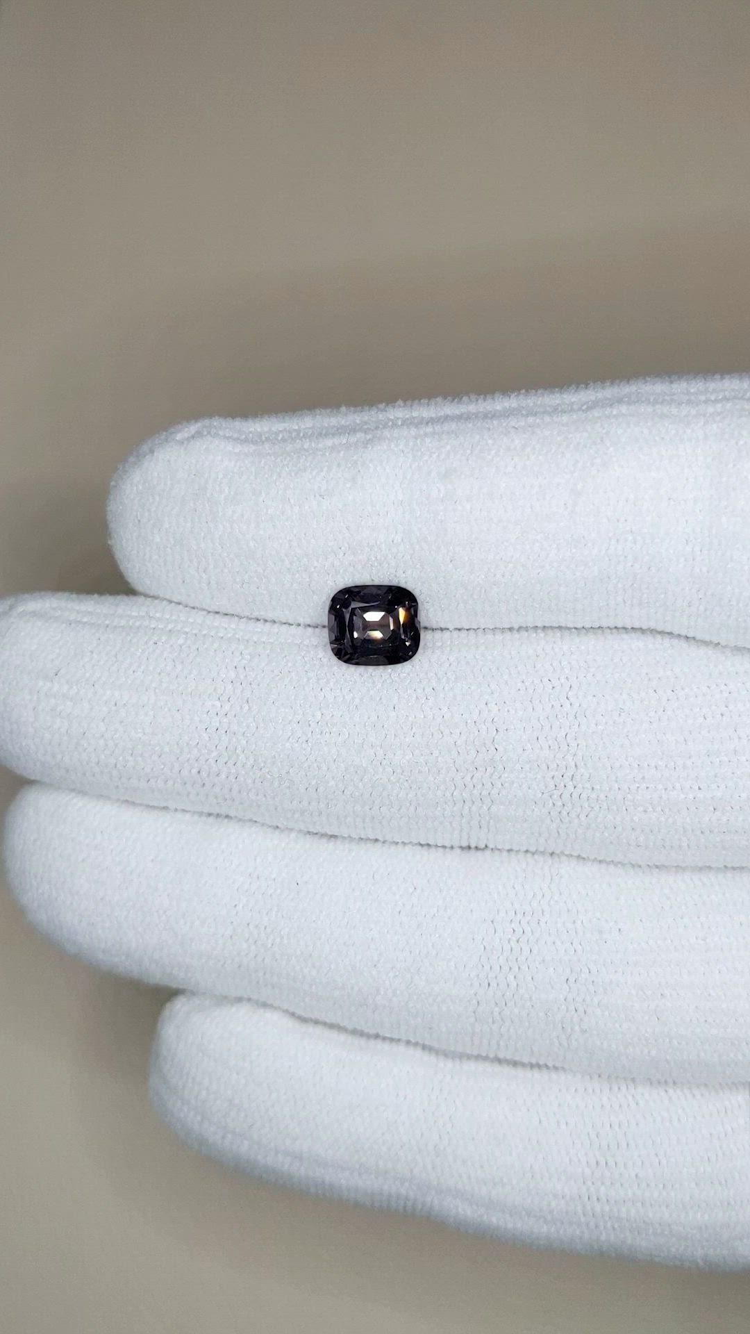 1.28 Ct. Purplish Grey Spinel from Burma (Myanmar) Size Video