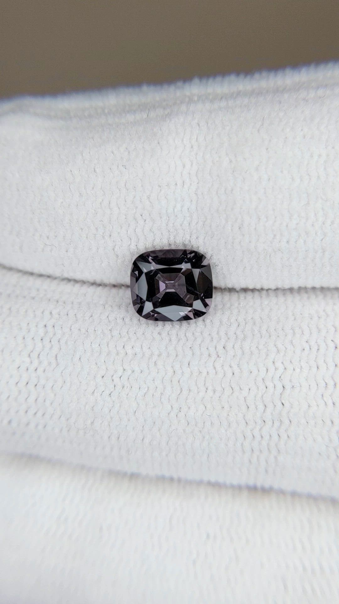 1.28 Ct. Purplish Grey Spinel from Burma (Myanmar) Size Video