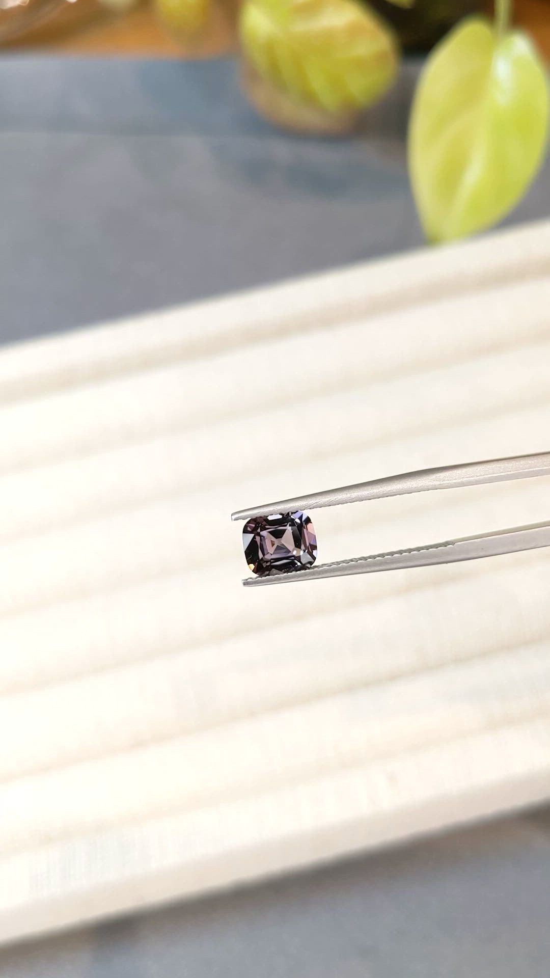 1.28 Ct. Purplish Grey Spinel from Burma (Myanmar) Size Video