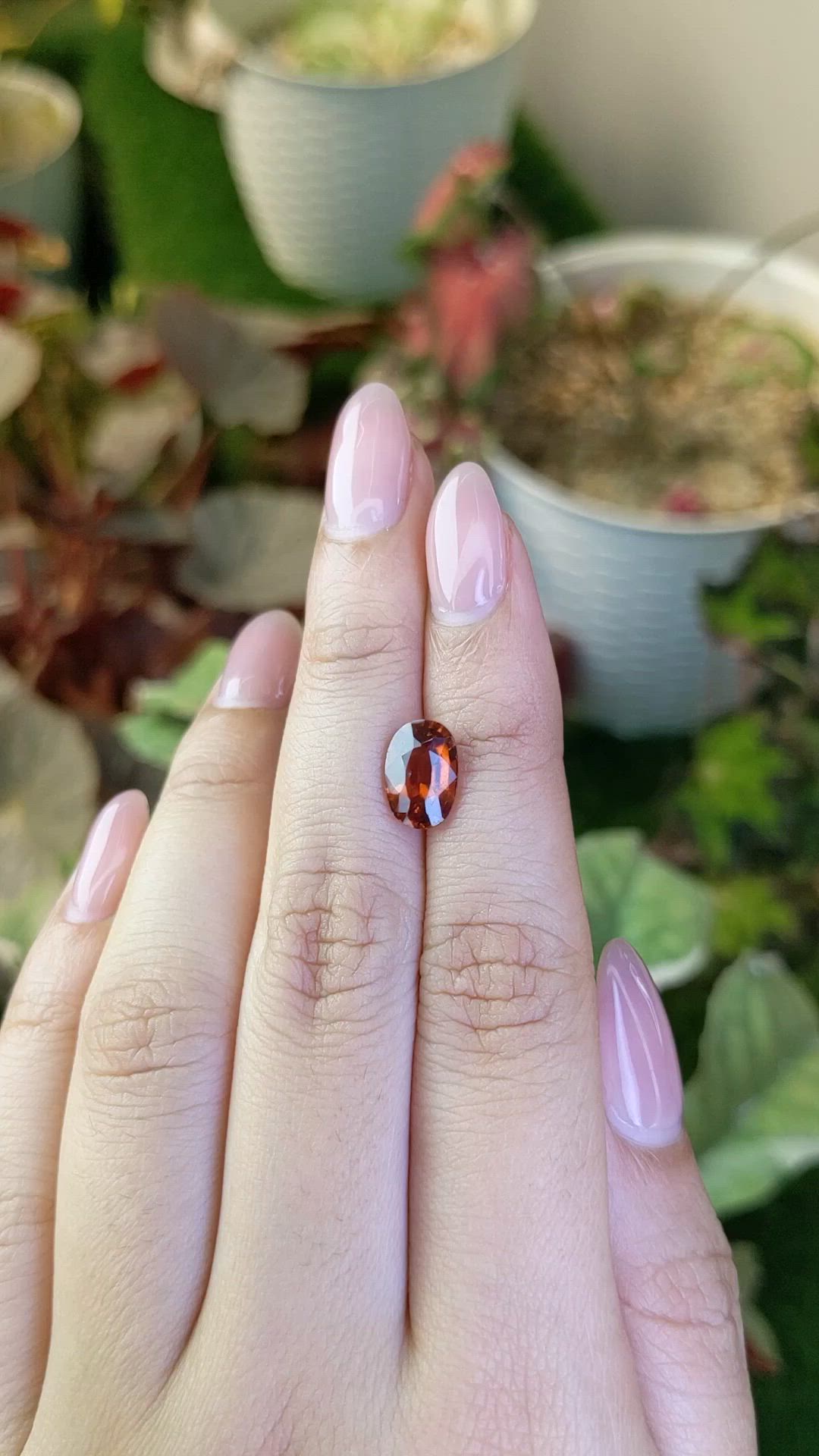 2.65 Ct. Orange Hessonite Garnet from Madagascar Size Video