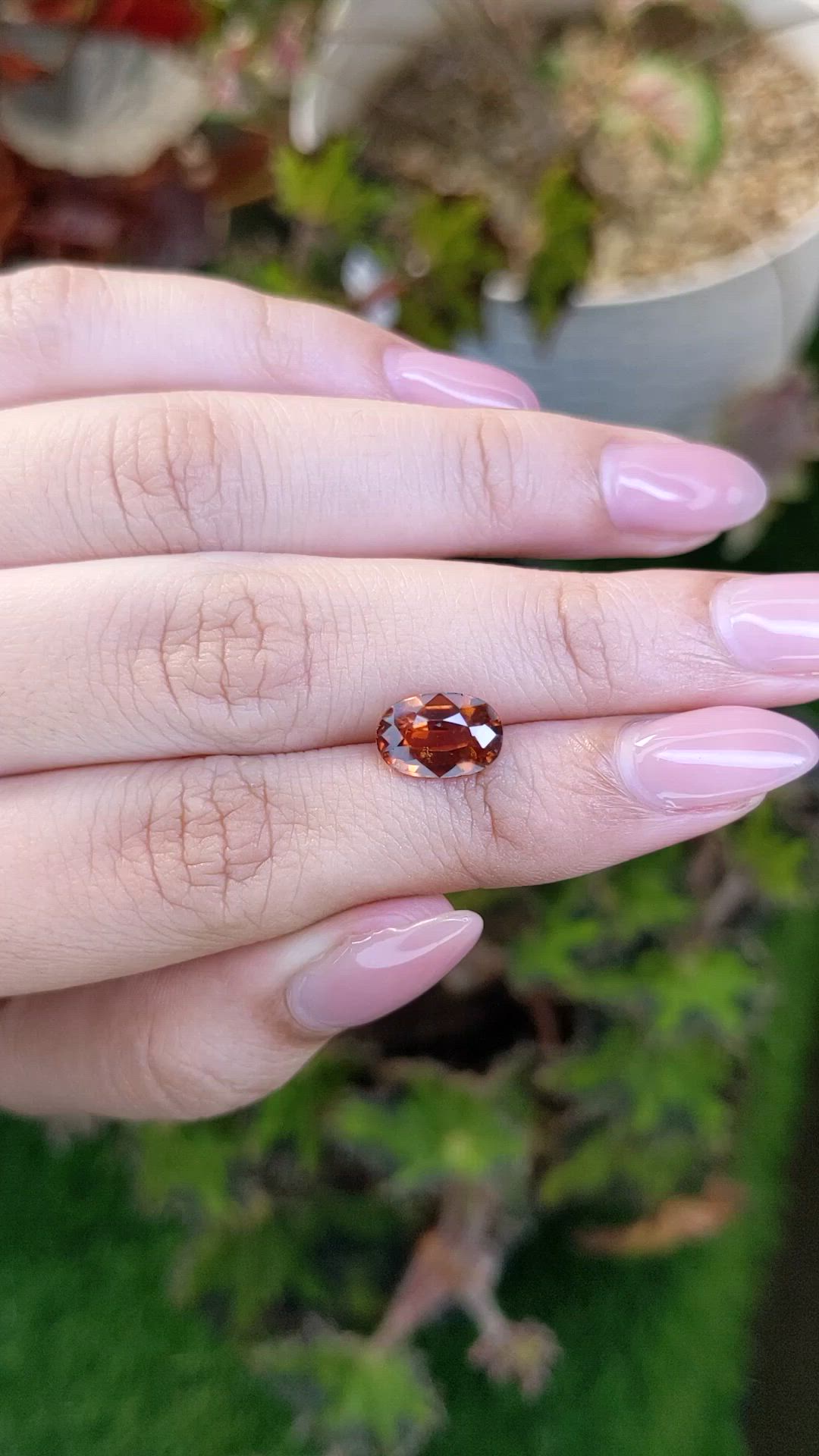2.65 Ct. Orange Hessonite Garnet from Madagascar Size Video