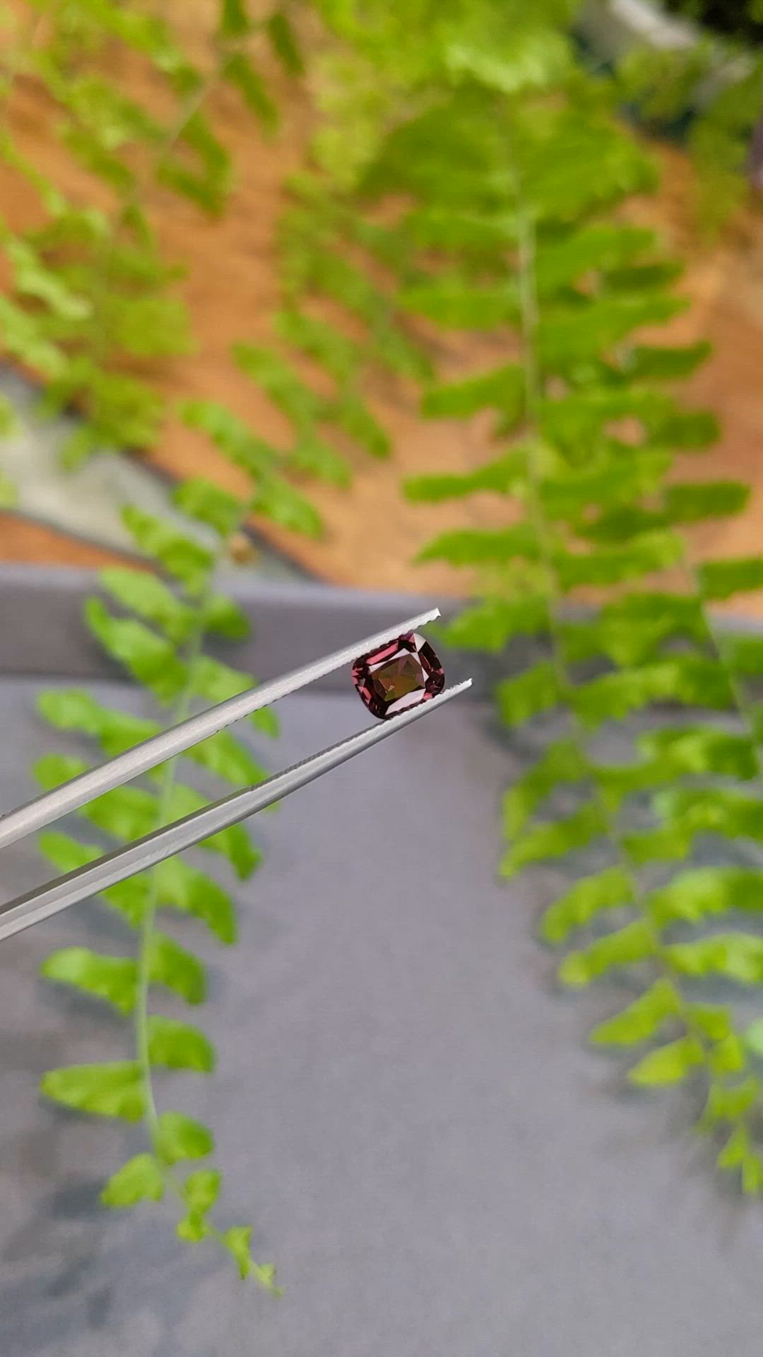 1.21 Ct. Purplish Red Spinel from Burma (Myanmar) Size Video