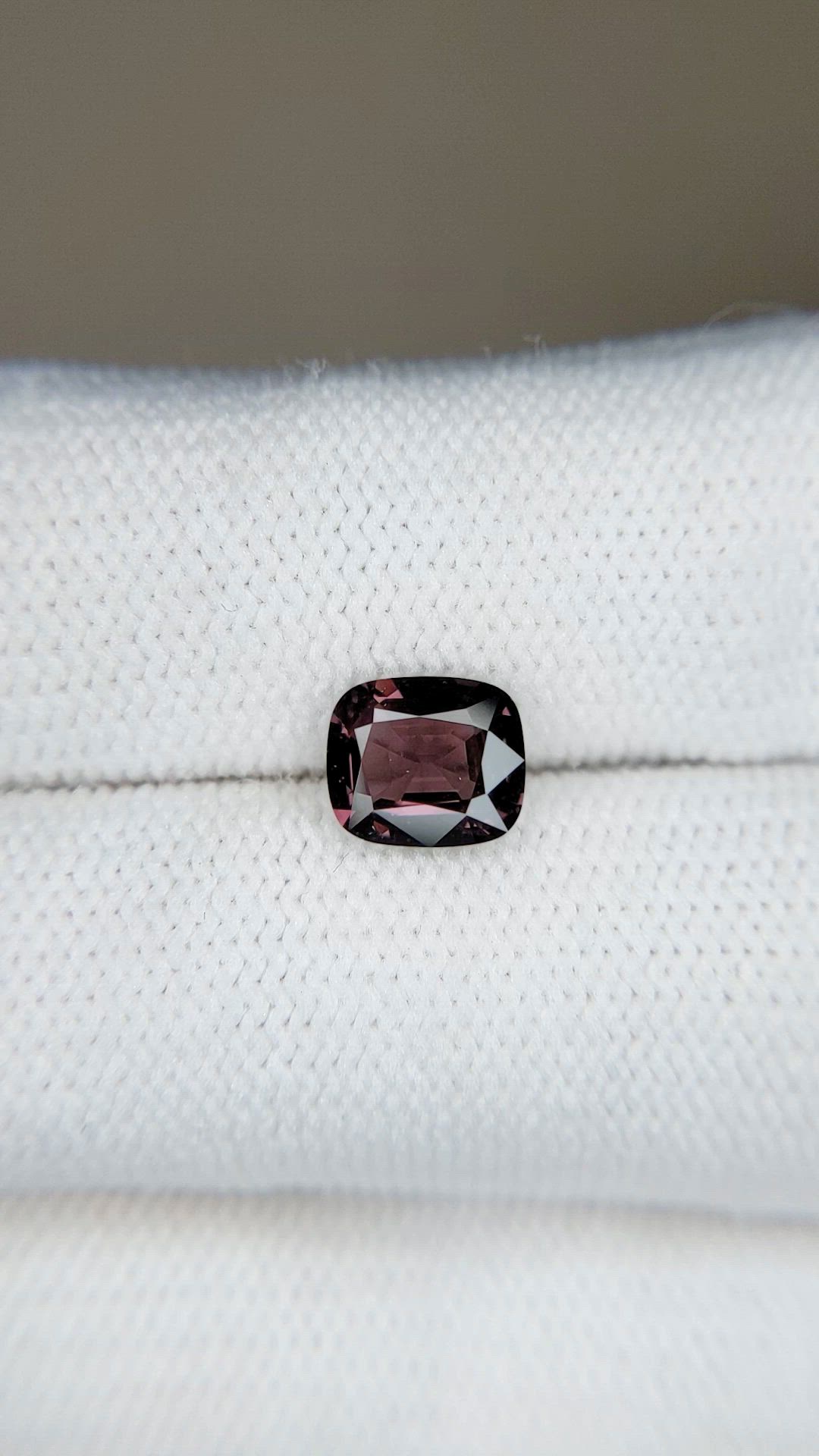 1.21 Ct. Purplish Red Spinel from Burma (Myanmar) Size Video