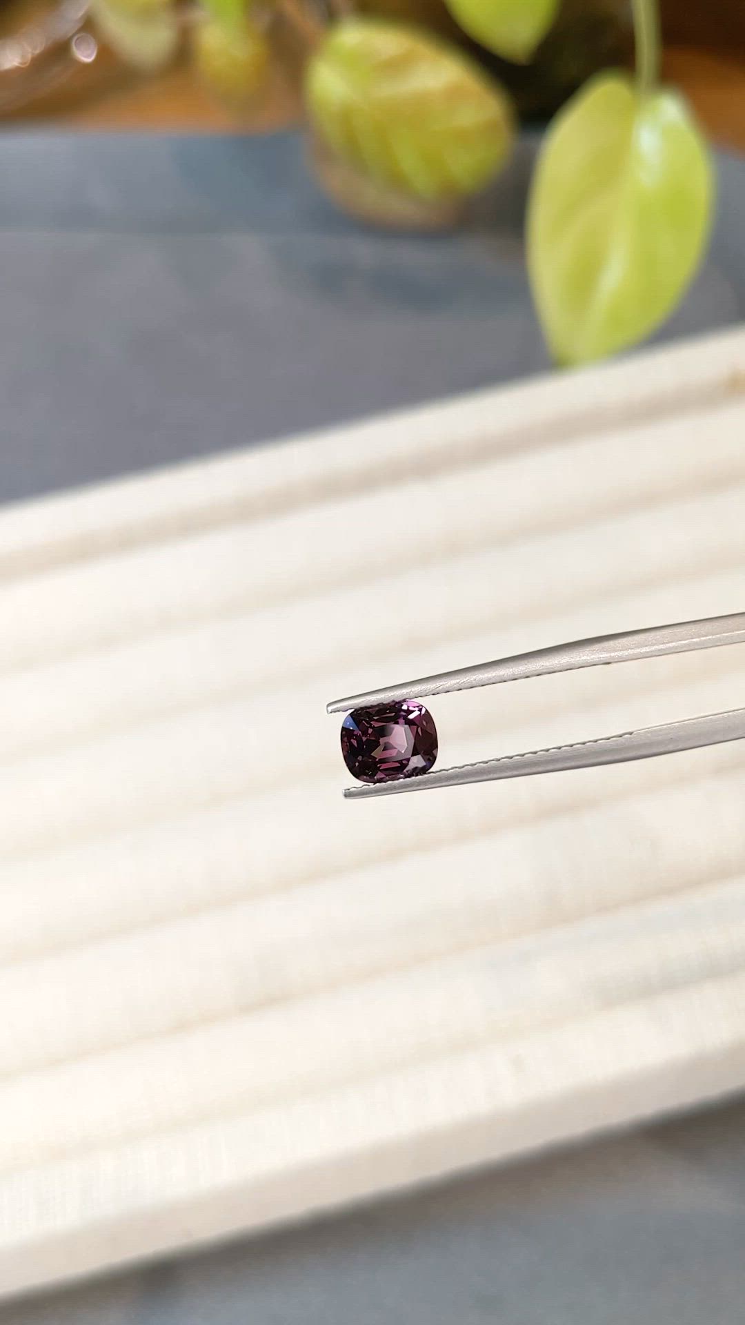 1.30 Ct. Pinkish Purple Spinel from Burma (Myanmar) Size Video