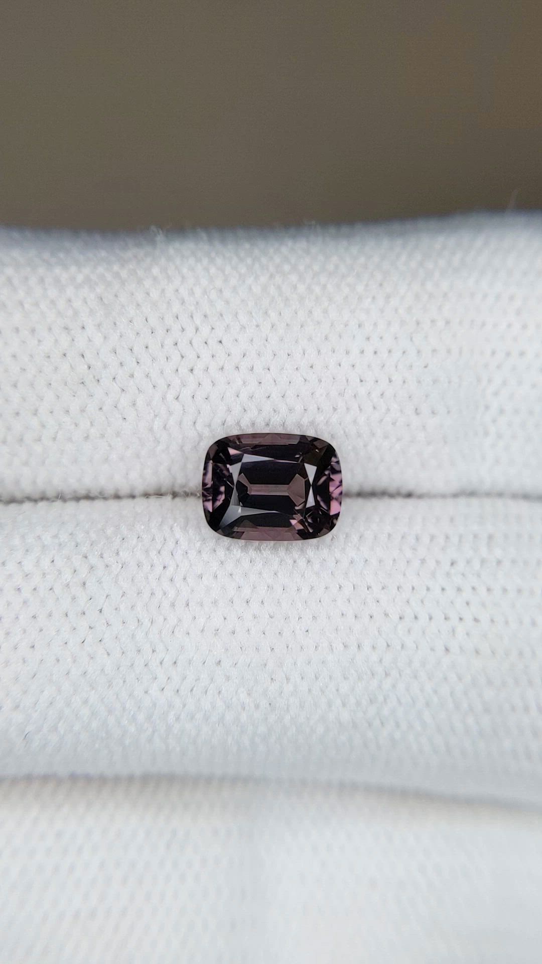 1.52 Ct. Pinkish Purple Spinel from Burma (Myanmar) Size Video