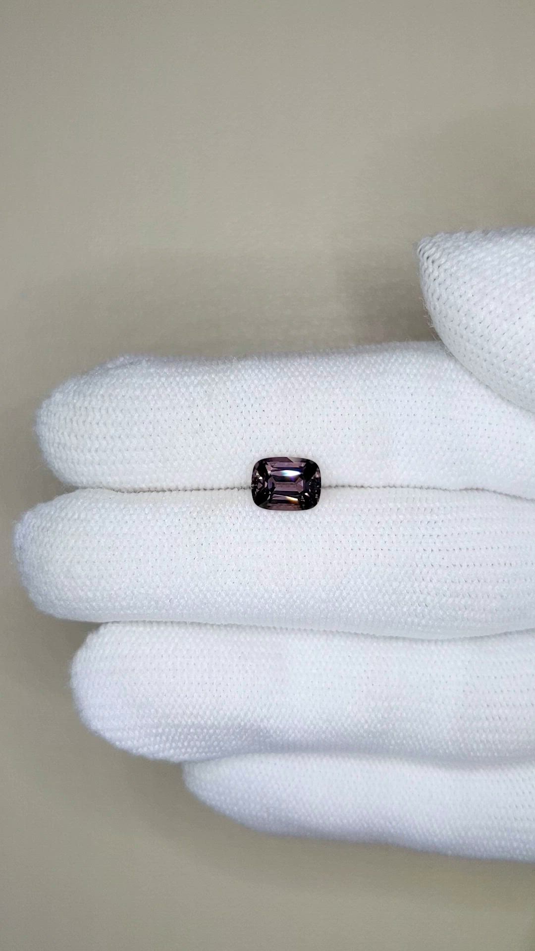 1.52 Ct. Pinkish Purple Spinel from Burma (Myanmar) Size Video