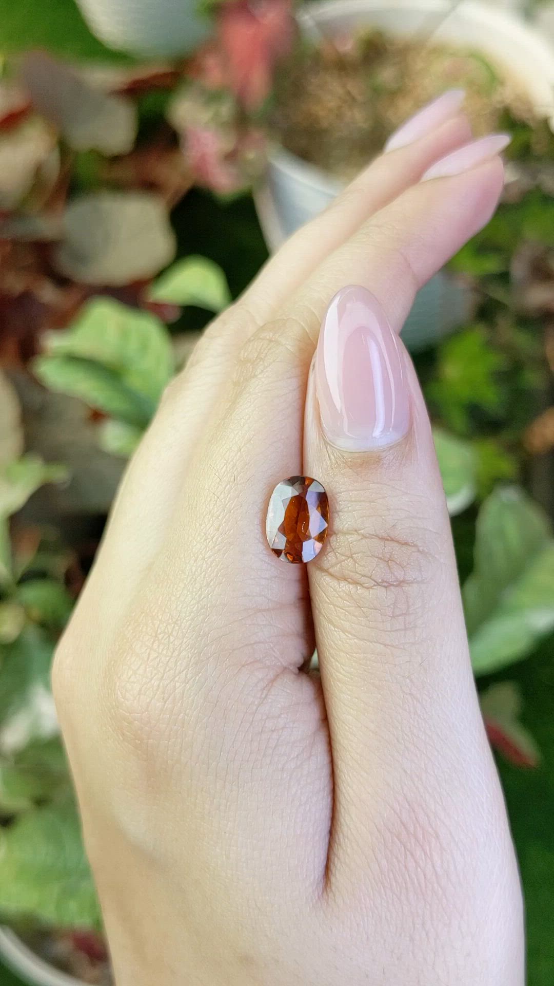 2.70 Ct. Orange Hessonite Garnet from Madagascar Size Video