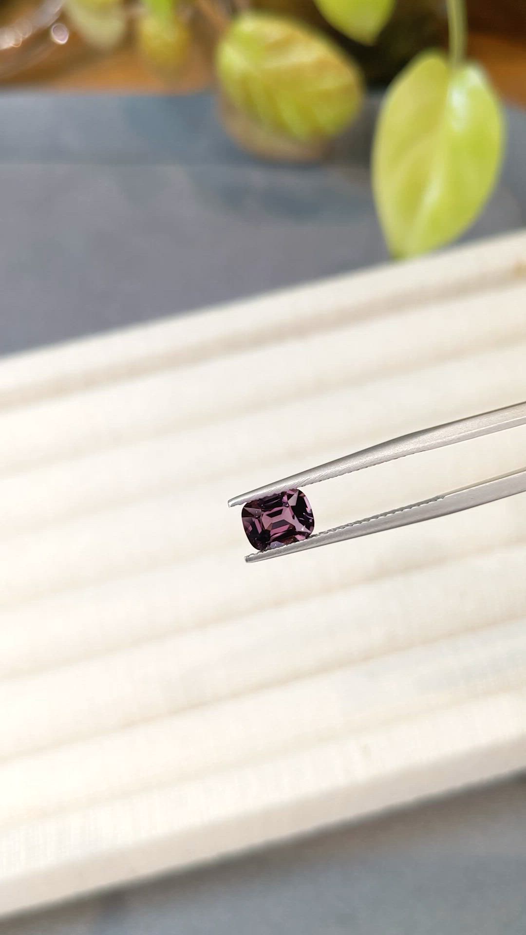 1.12 Ct. Pinkish Purple Spinel from Burma (Myanmar) Size Video