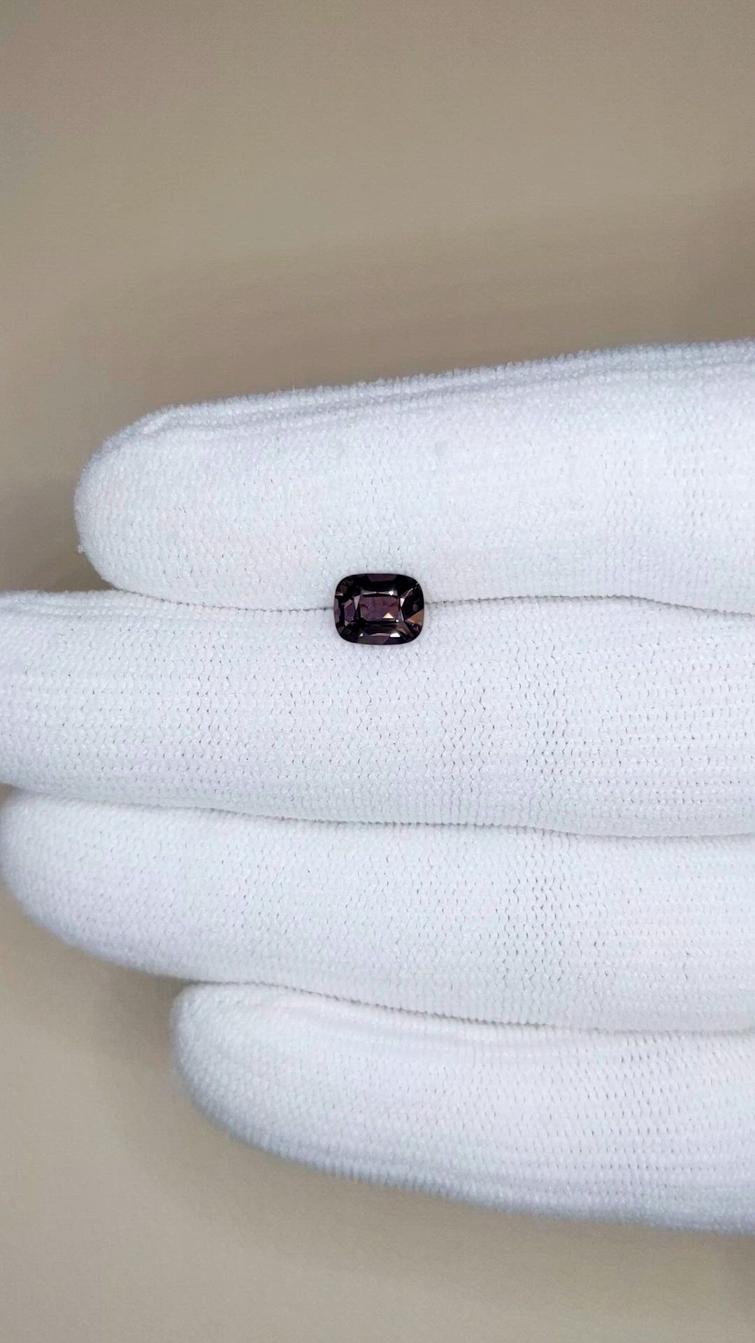 1.12 Ct. Pinkish Purple Spinel from Burma (Myanmar) Size Video