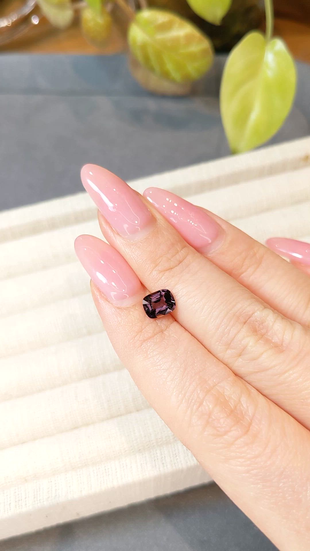 1.12 Ct. Pinkish Purple Spinel from Burma (Myanmar) Size Video