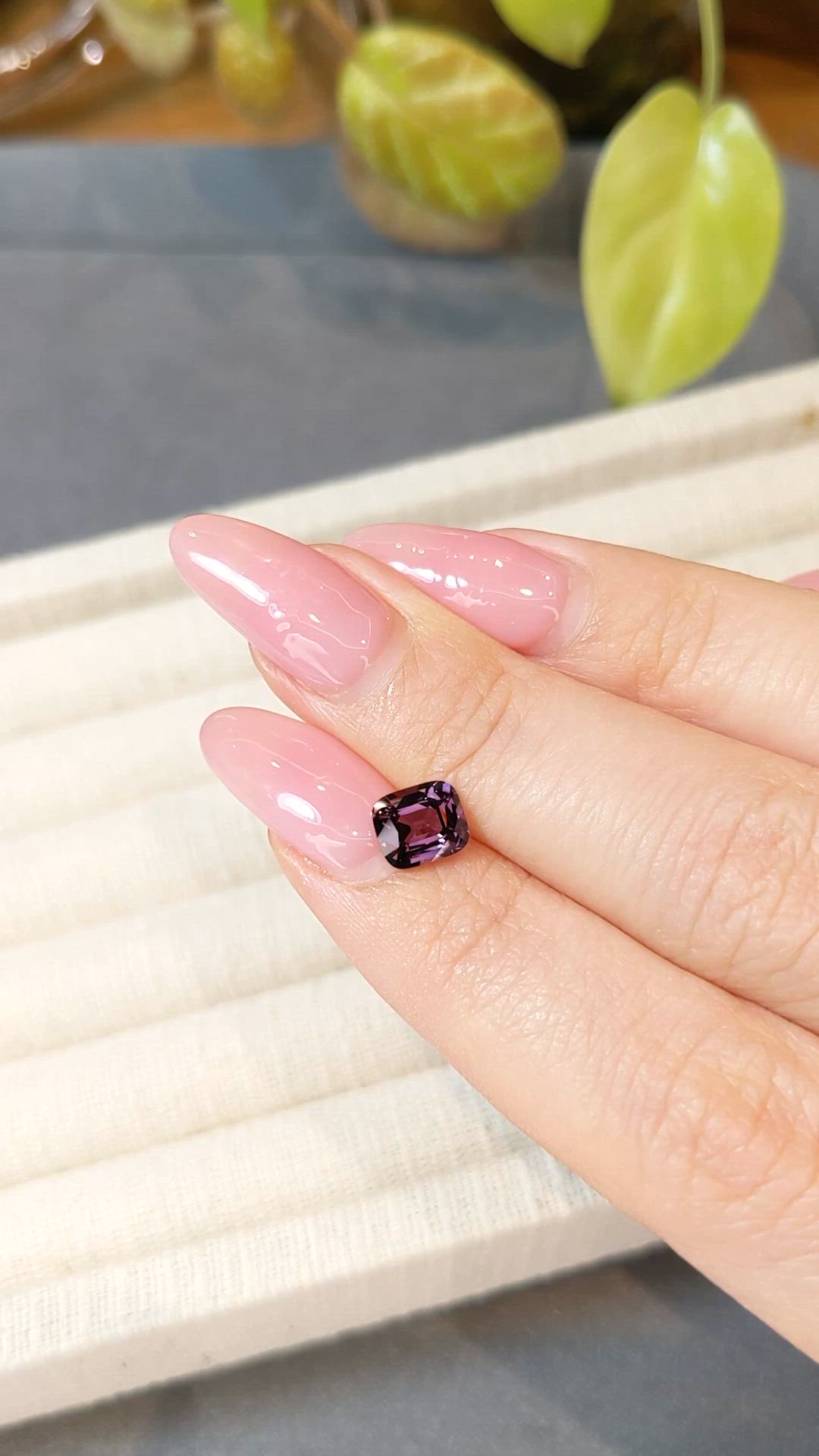1.53 Ct. Pinkish Purple Spinel from Burma (Myanmar) Size Video