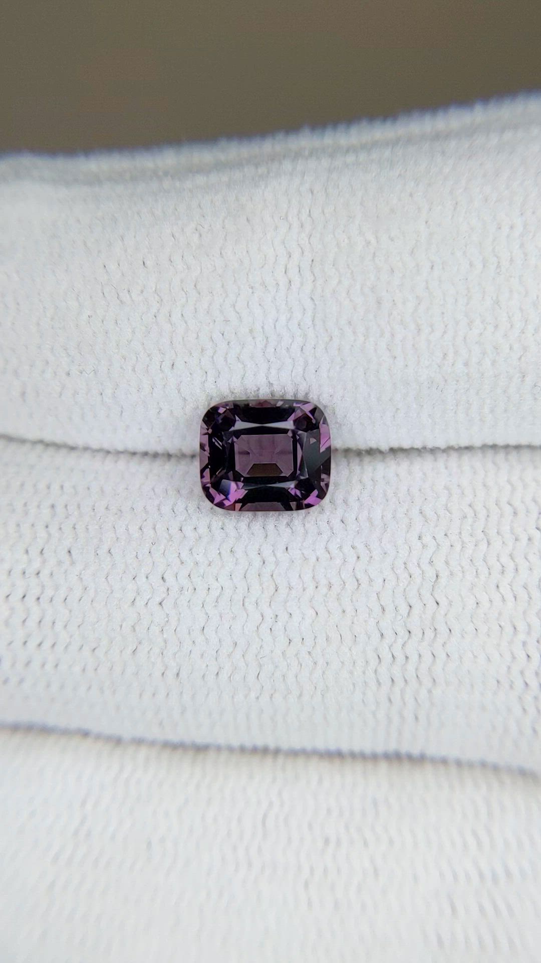 1.53 Ct. Pinkish Purple Spinel from Burma (Myanmar) Size Video