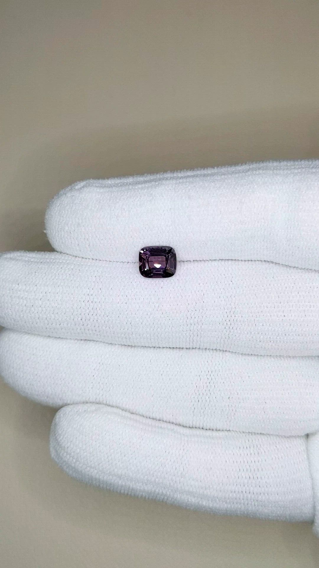 1.53 Ct. Pinkish Purple Spinel from Burma (Myanmar) Size Video