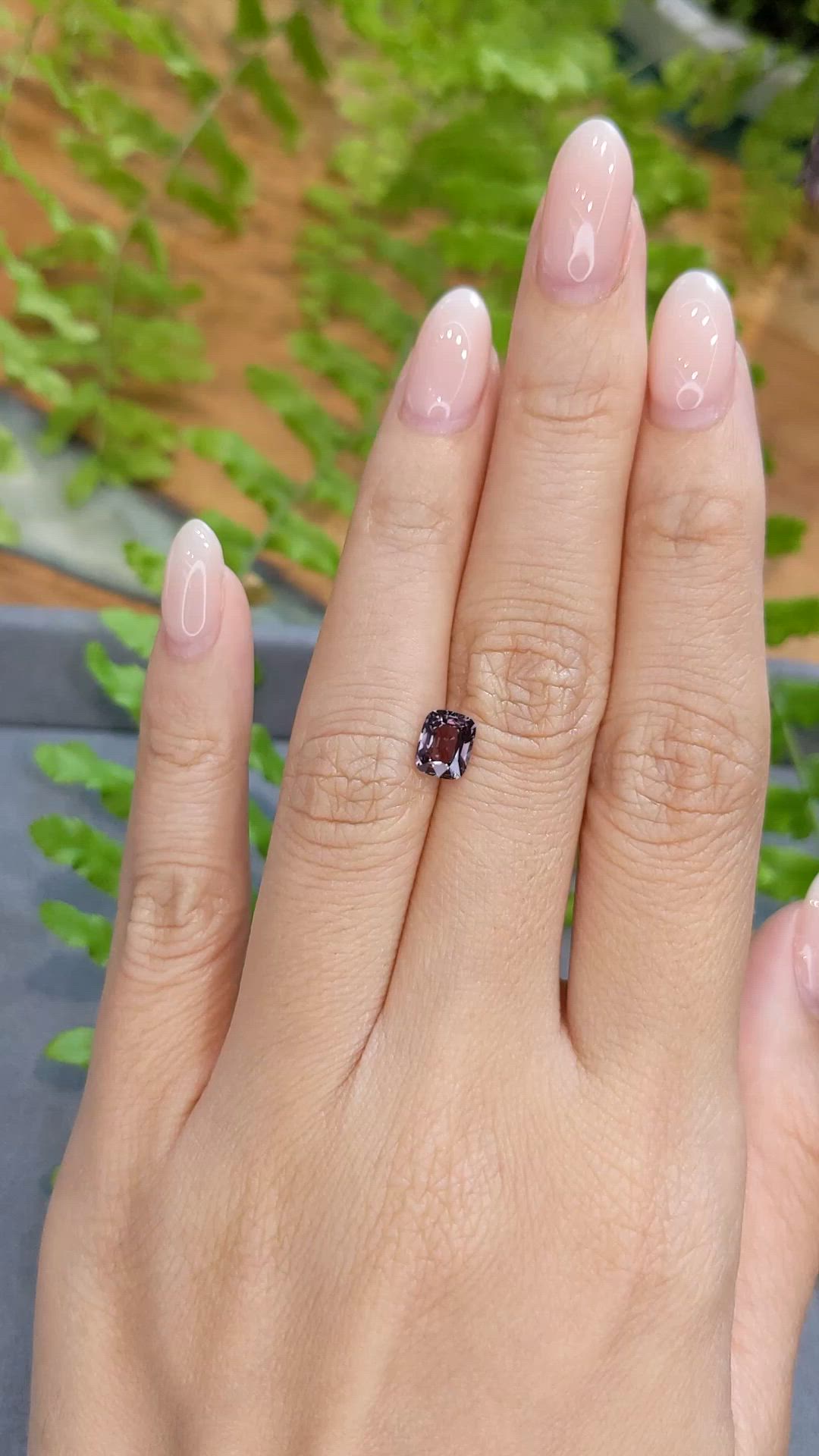 1.06 Ct. Pinkish Purple Spinel from Burma (Myanmar) Size Video