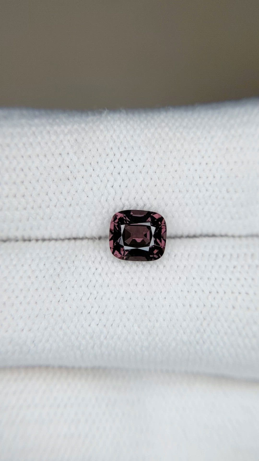 1.29 Ct. Pinkish Red Spinel from Burma (Myanmar) Size Video