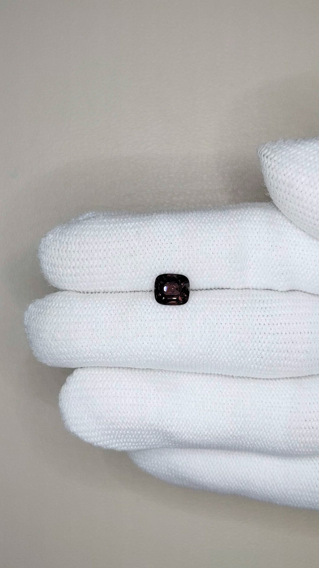 1.29 Ct. Pinkish Red Spinel from Burma (Myanmar) Size Video