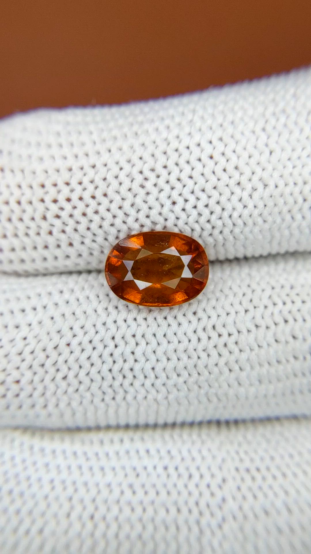 2.59 Ct. Orange Hessonite Garnet from Madagascar Size Video