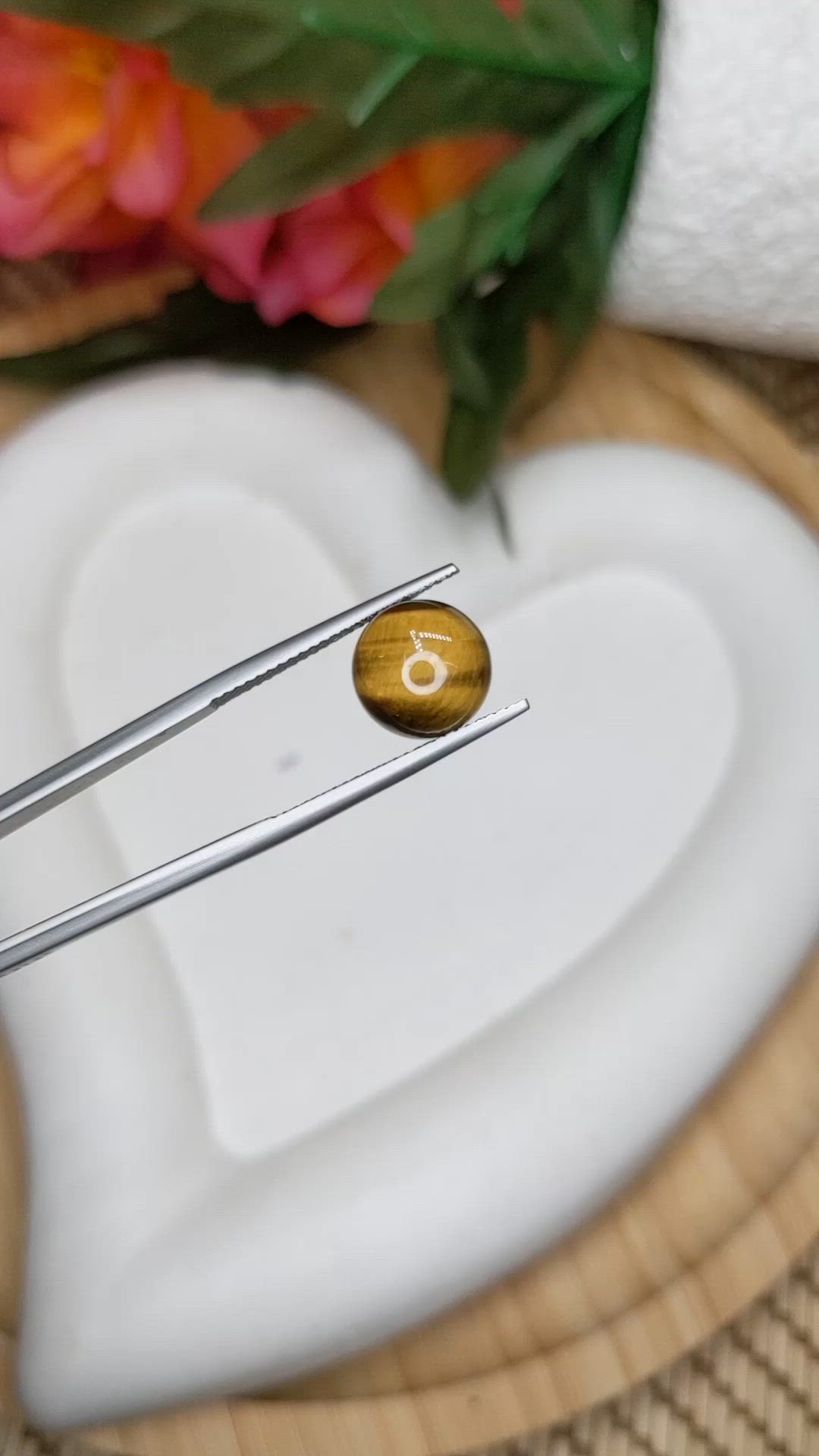 4.24 Ct. Cabochon Tiger's Eye from South Africa Size Video