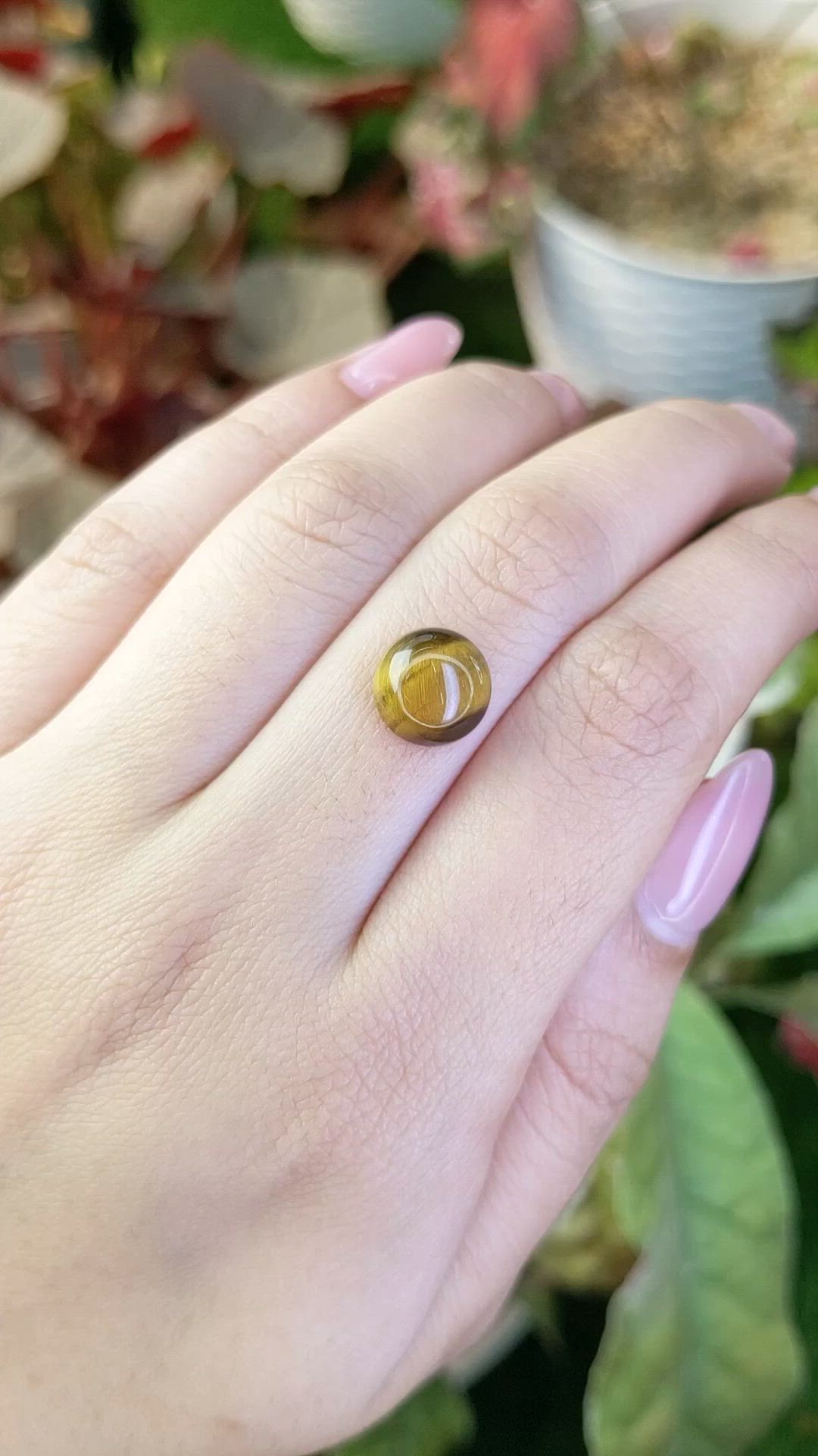 4.24 Ct. Cabochon Tiger's Eye from South Africa Size Video