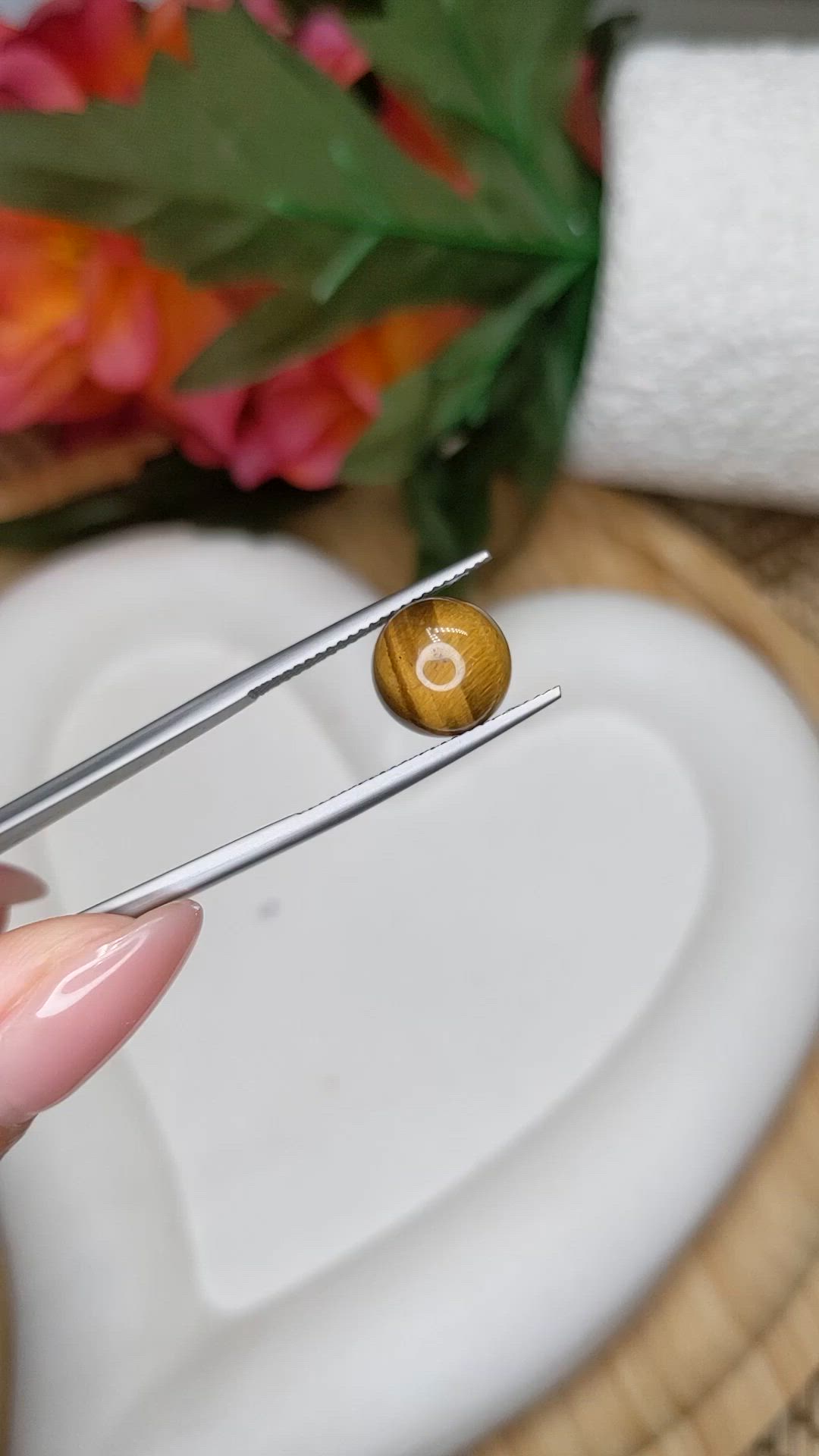 4.30 Ct. Cabochon Tiger's Eye from South Africa Size Video