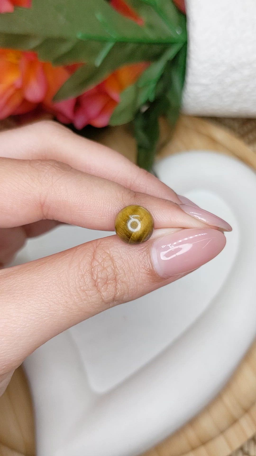 4.38 Ct. Cabochon Tiger's Eye from South Africa Size Video