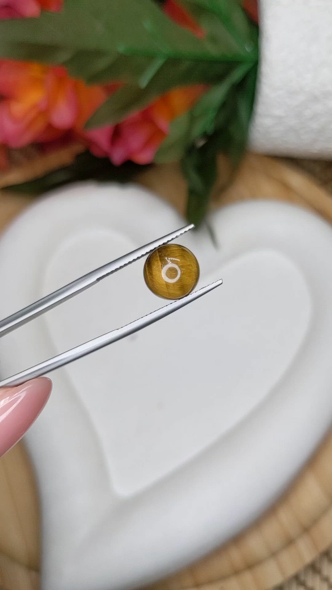 4.38 Ct. Cabochon Tiger's Eye from South Africa Size Video