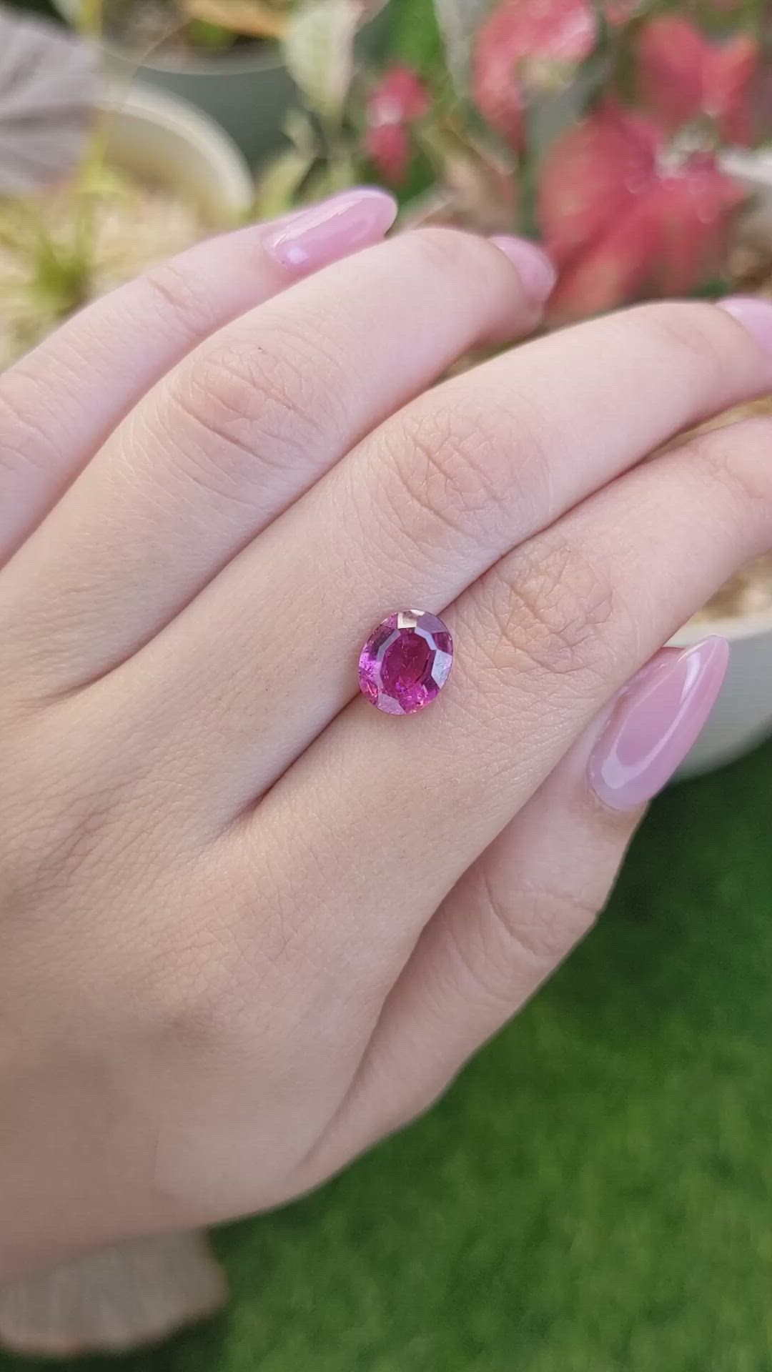 2.15 Ct. Pink Spinel from Ceylon (Sri Lanka) Size Video
