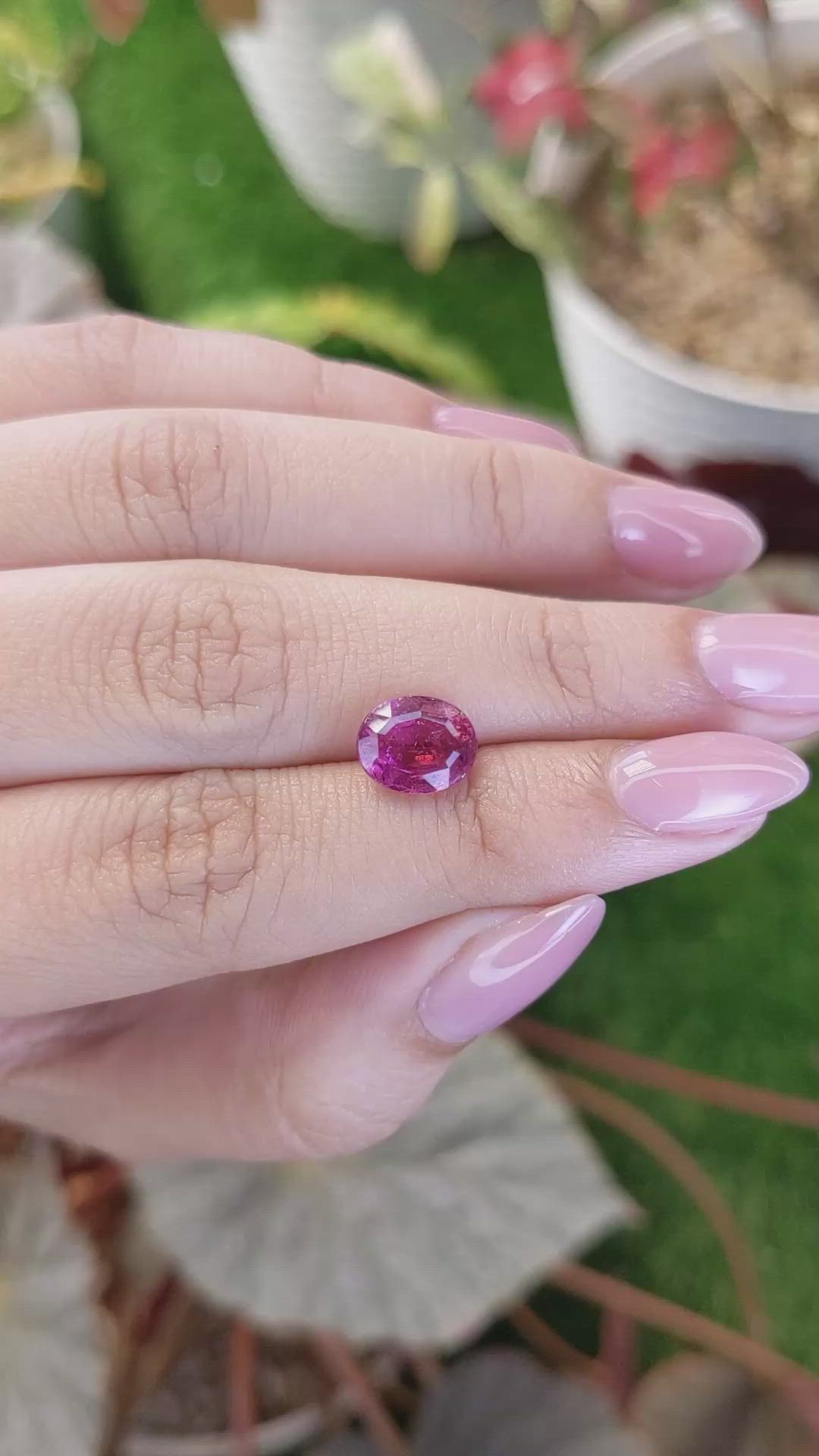 2.15 Ct. Pink Spinel from Ceylon (Sri Lanka) Size Video
