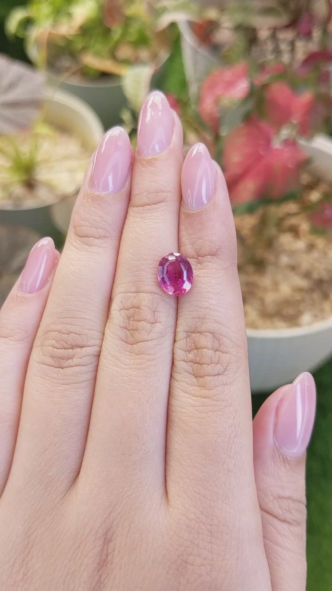 2.15 Ct. Pink Spinel from Ceylon (Sri Lanka) Size Video