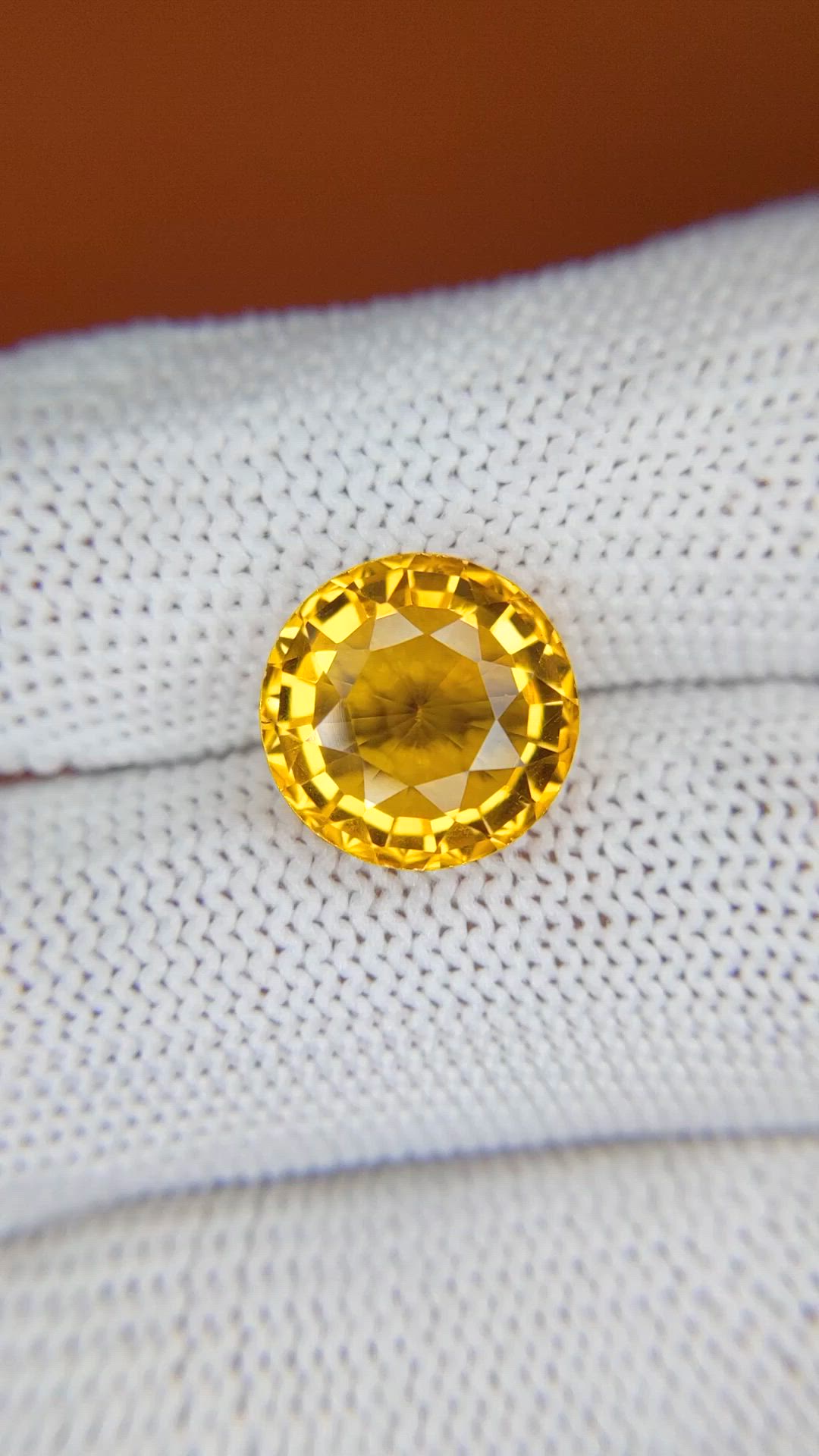 5.04 Ct. Orangish Yellow Citrine from Brazil Size Video