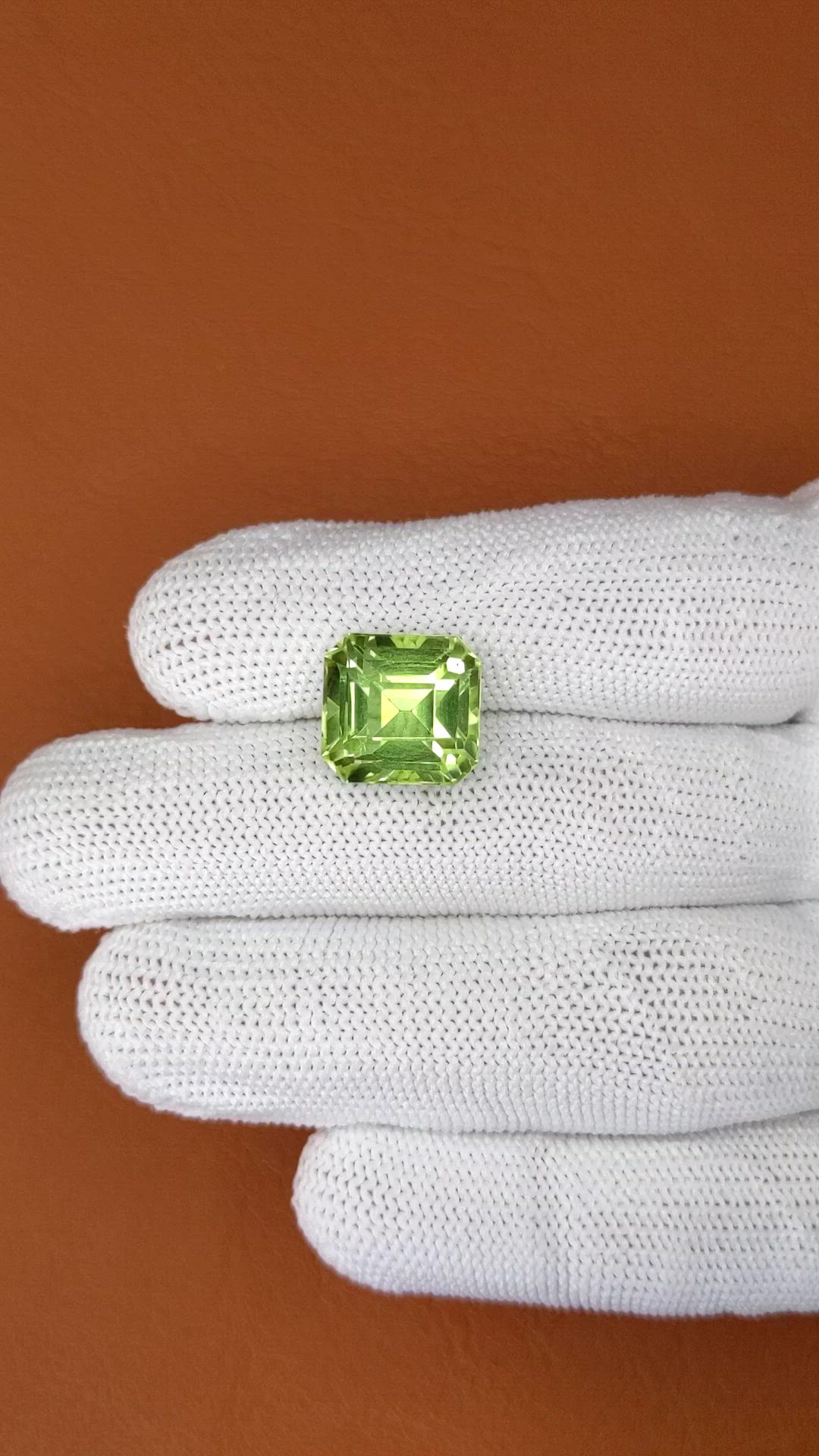 10.08 Ct. Yellowish Green Prasiolite from Brazil Size Video