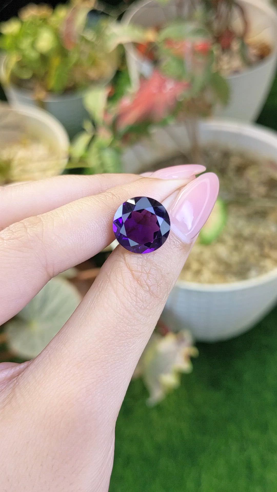 7.25 Ct. Purple Amethyst from Brazil Size Video