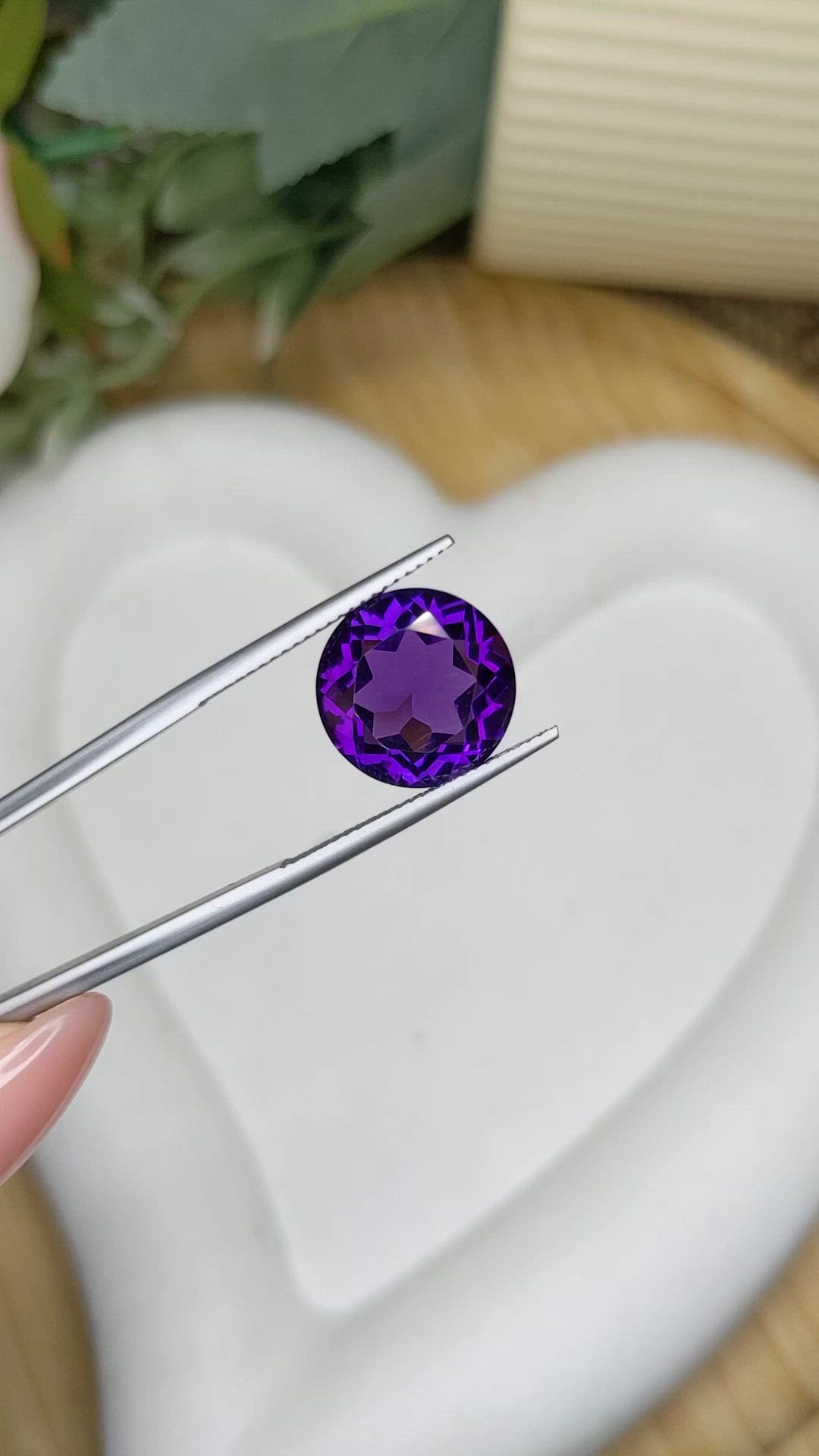 7.25 Ct. Purple Amethyst from Brazil Size Video