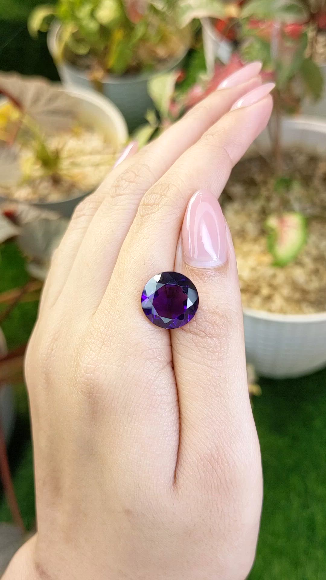 7.25 Ct. Purple Amethyst from Brazil Size Video