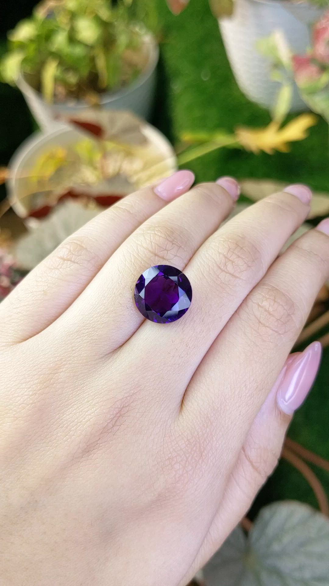 7.25 Ct. Purple Amethyst from Brazil Size Video