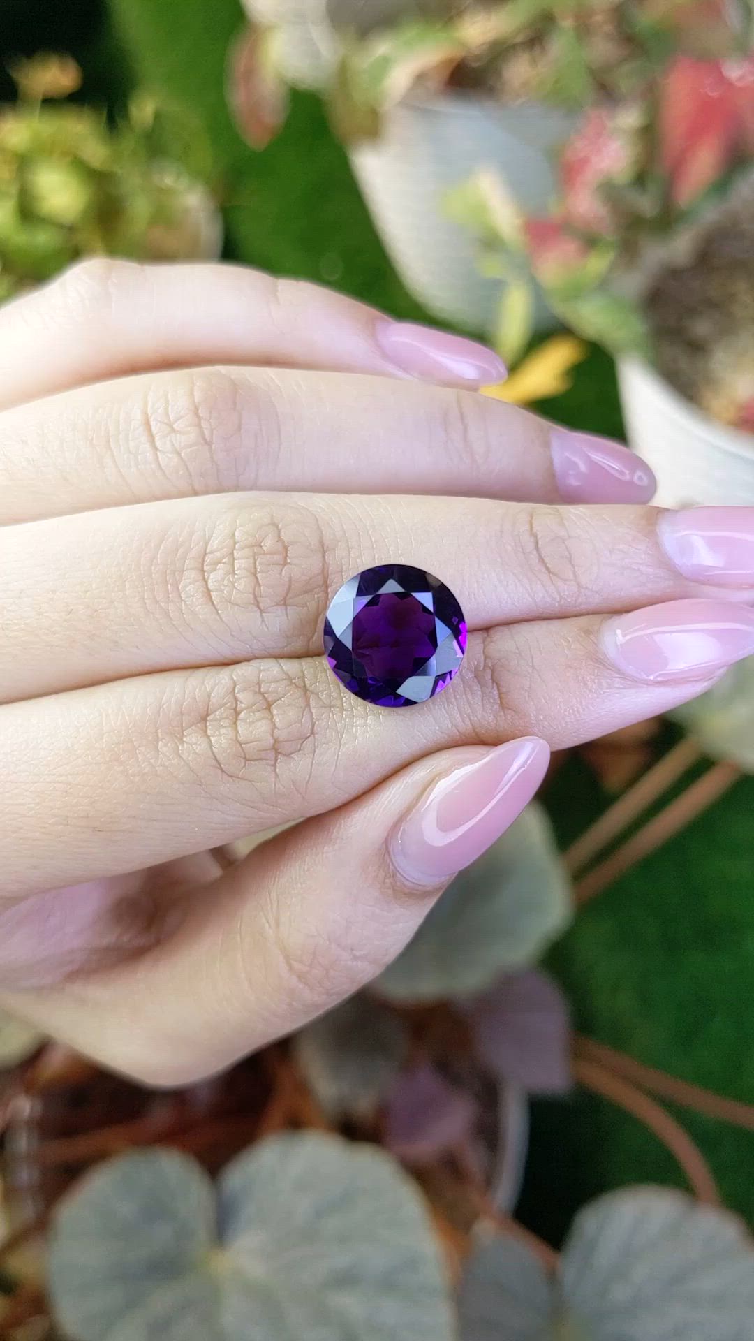 7.25 Ct. Purple Amethyst from Brazil Size Video