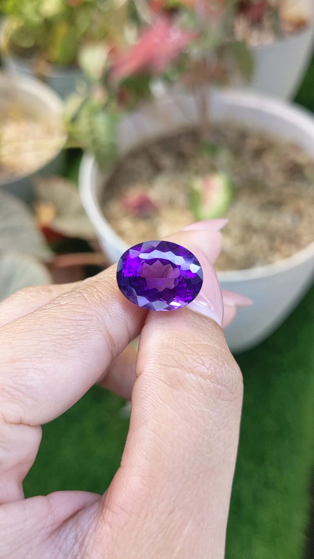10.23 Ct. Purple Amethyst from Brazil Size Video