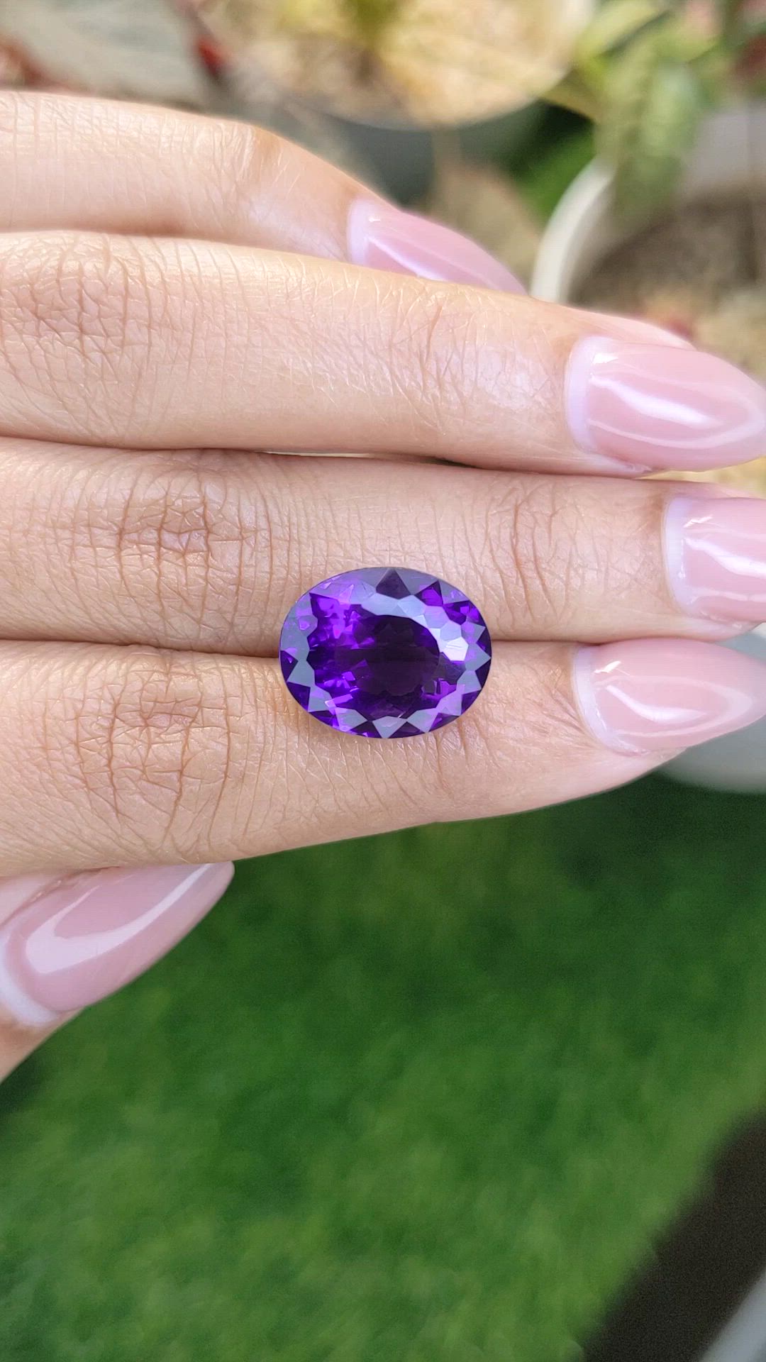 10.23 Ct. Purple Amethyst from Brazil Size Video