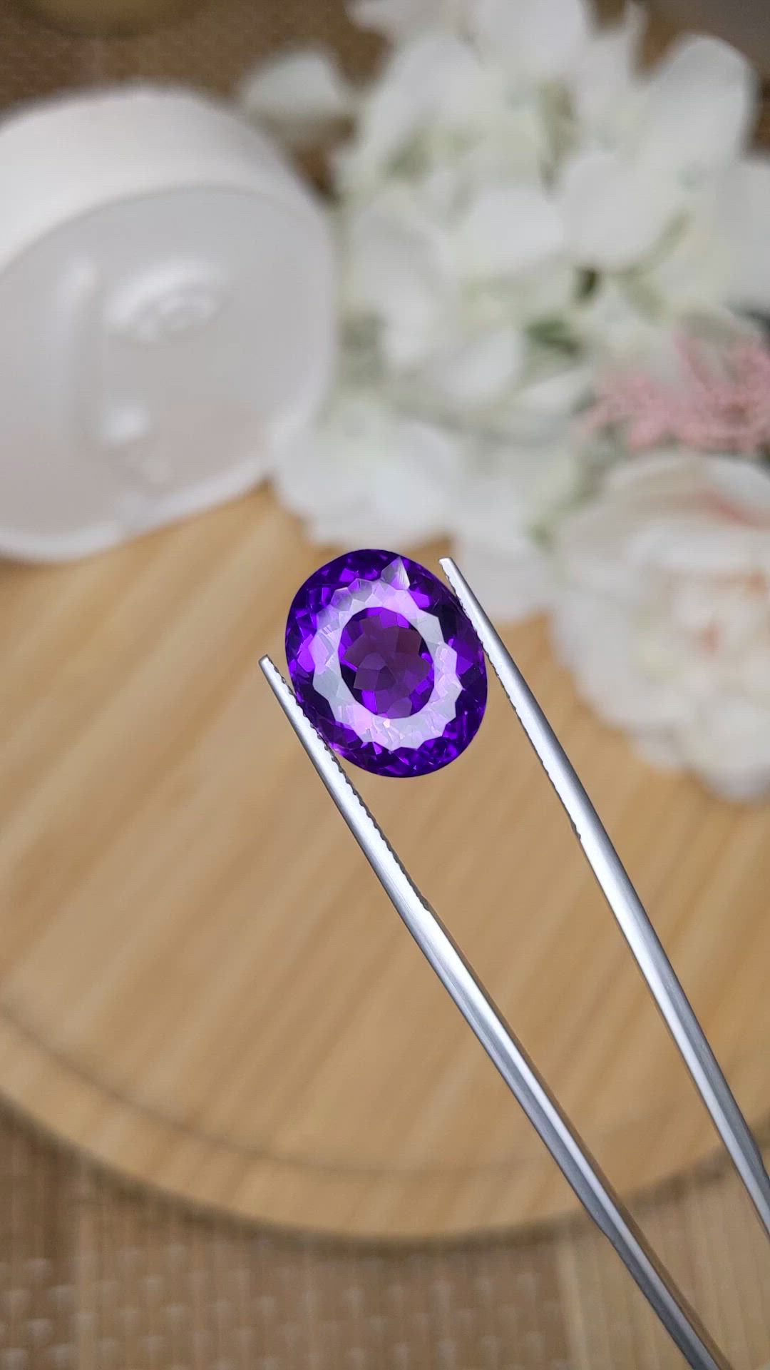 10.23 Ct. Purple Amethyst from Brazil Size Video