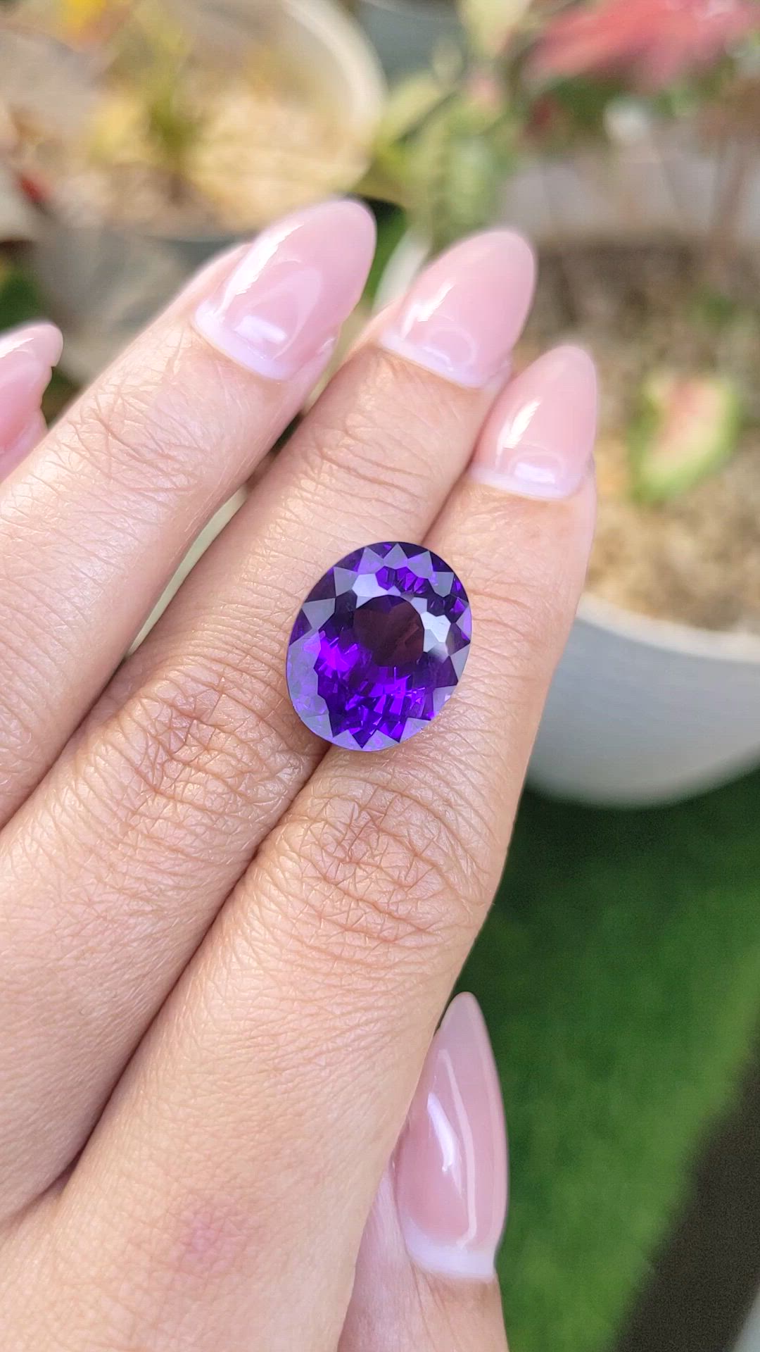 10.23 Ct. Purple Amethyst from Brazil Size Video