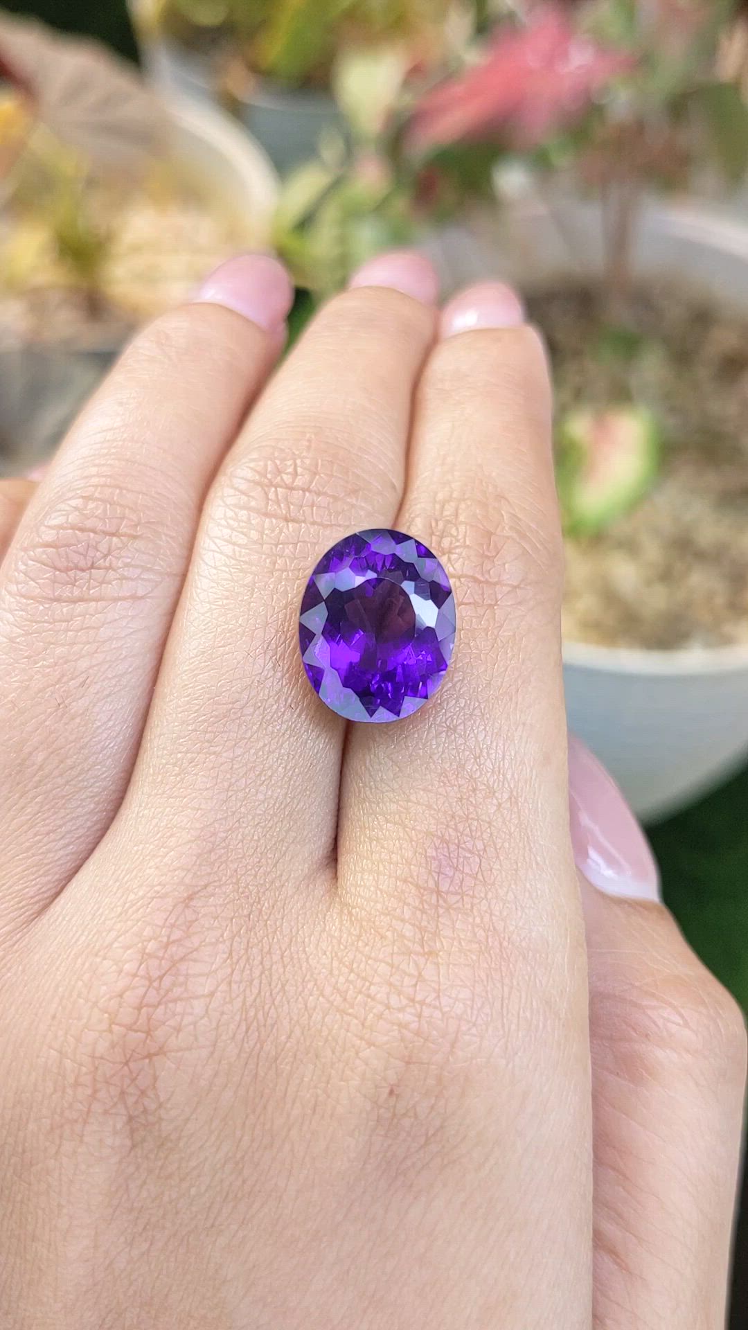 10.23 Ct. Purple Amethyst from Brazil Size Video