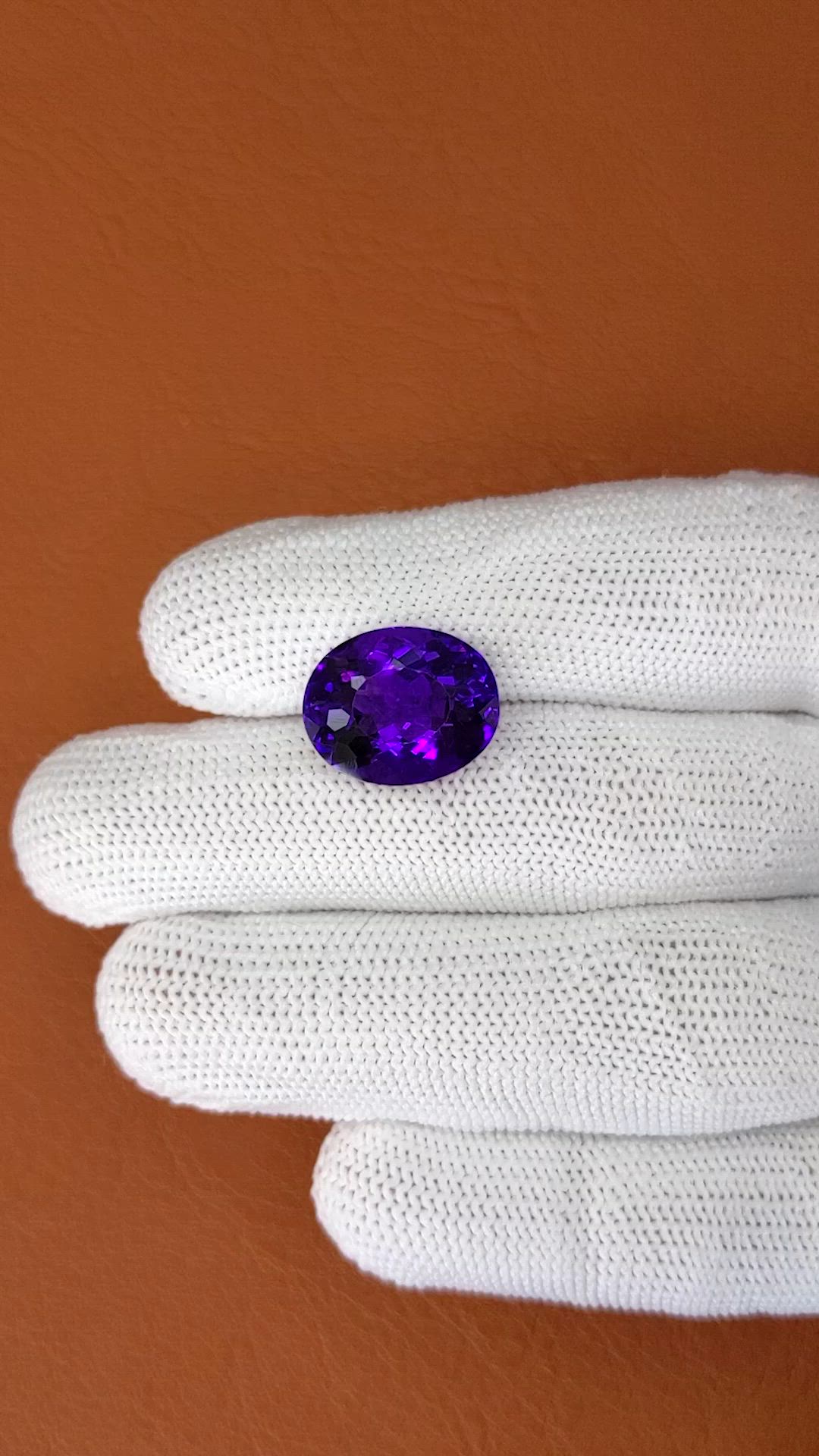 10.23 Ct. Purple Amethyst from Brazil Size Video