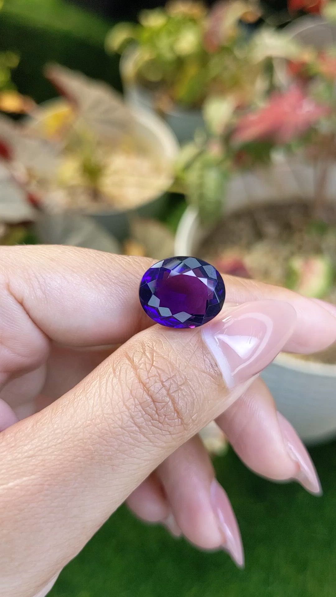 9.41 Ct. Purple Amethyst from Brazil Size Video
