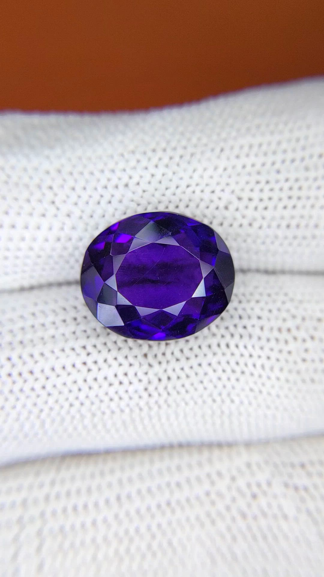9.41 Ct. Purple Amethyst from Brazil Size Video