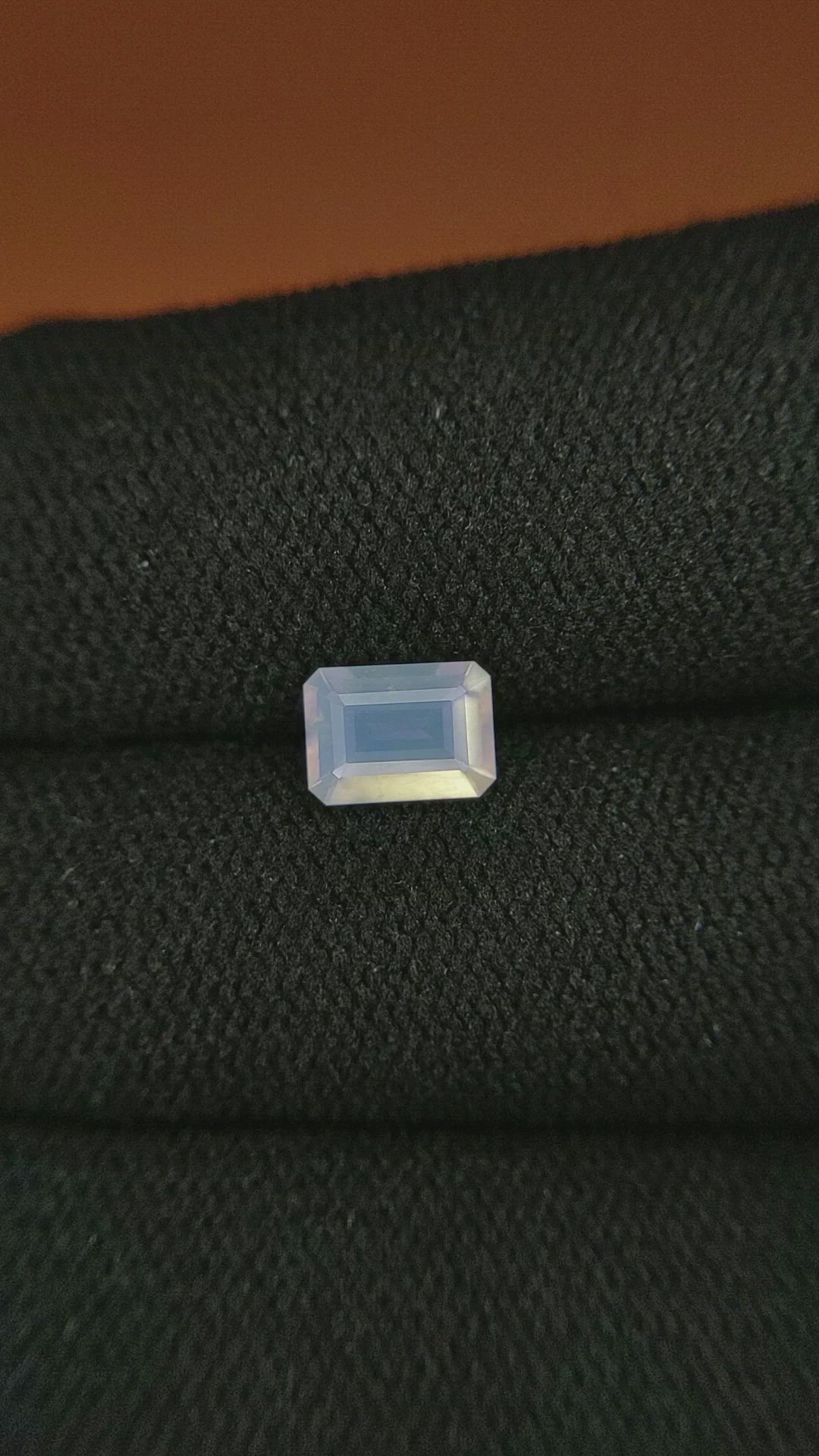 0.77 Ct. Rainbow Moonstone from Ceylon (Sri Lanka) Size Video