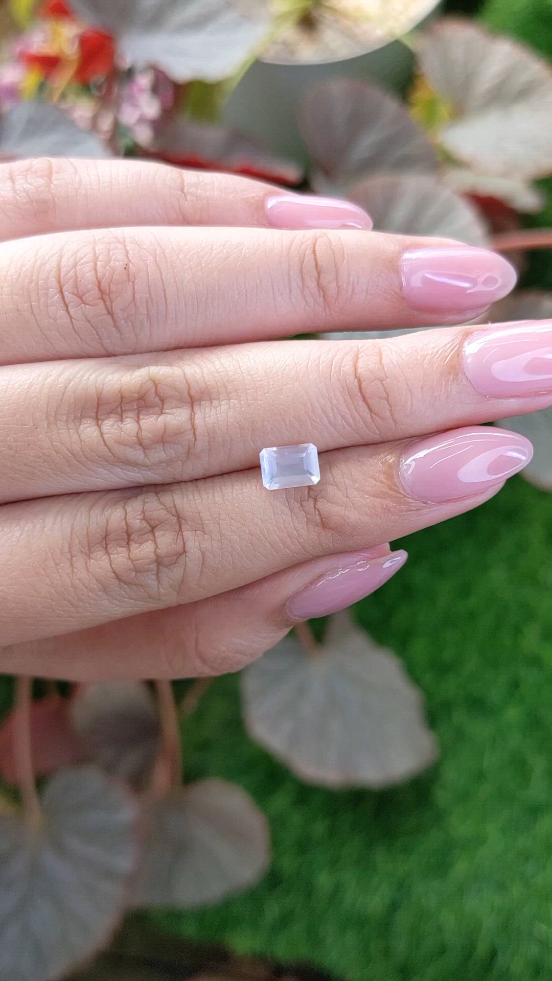 0.77 Ct. Rainbow Moonstone from Ceylon (Sri Lanka) Size Video