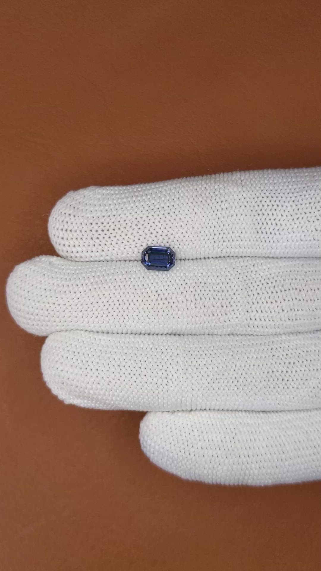 1.26 Ct. Blue Cobalt Spinel from Ceylon (Sri Lanka) Size Video