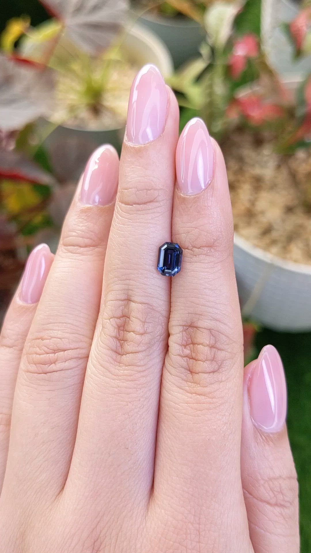 1.26 Ct. Blue Cobalt Spinel from Ceylon (Sri Lanka) Size Video