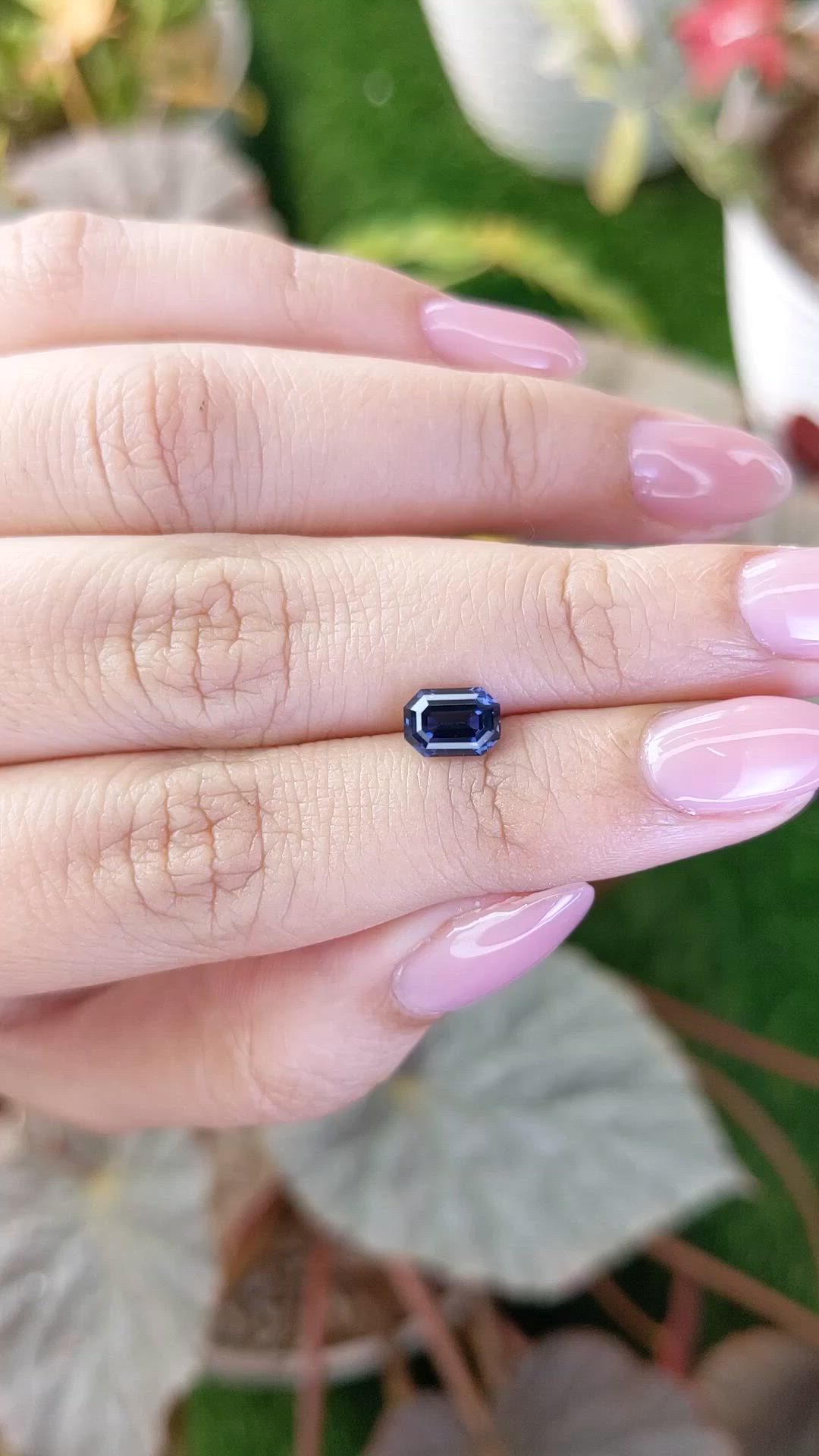 1.26 Ct. Blue Cobalt Spinel from Ceylon (Sri Lanka) Size Video